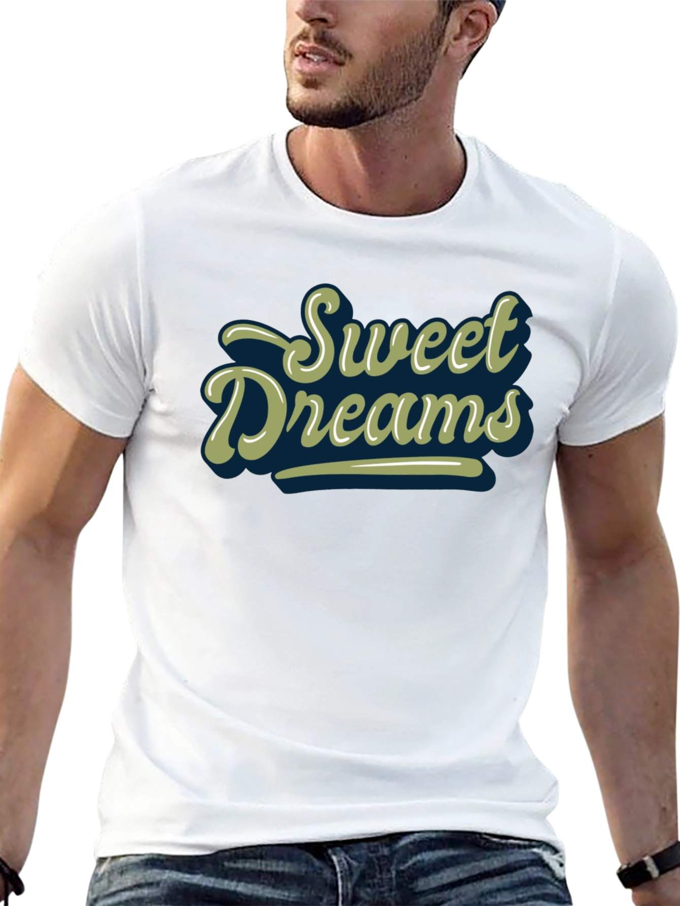 Sweet Dreams Graphic Print Black T-Shirt