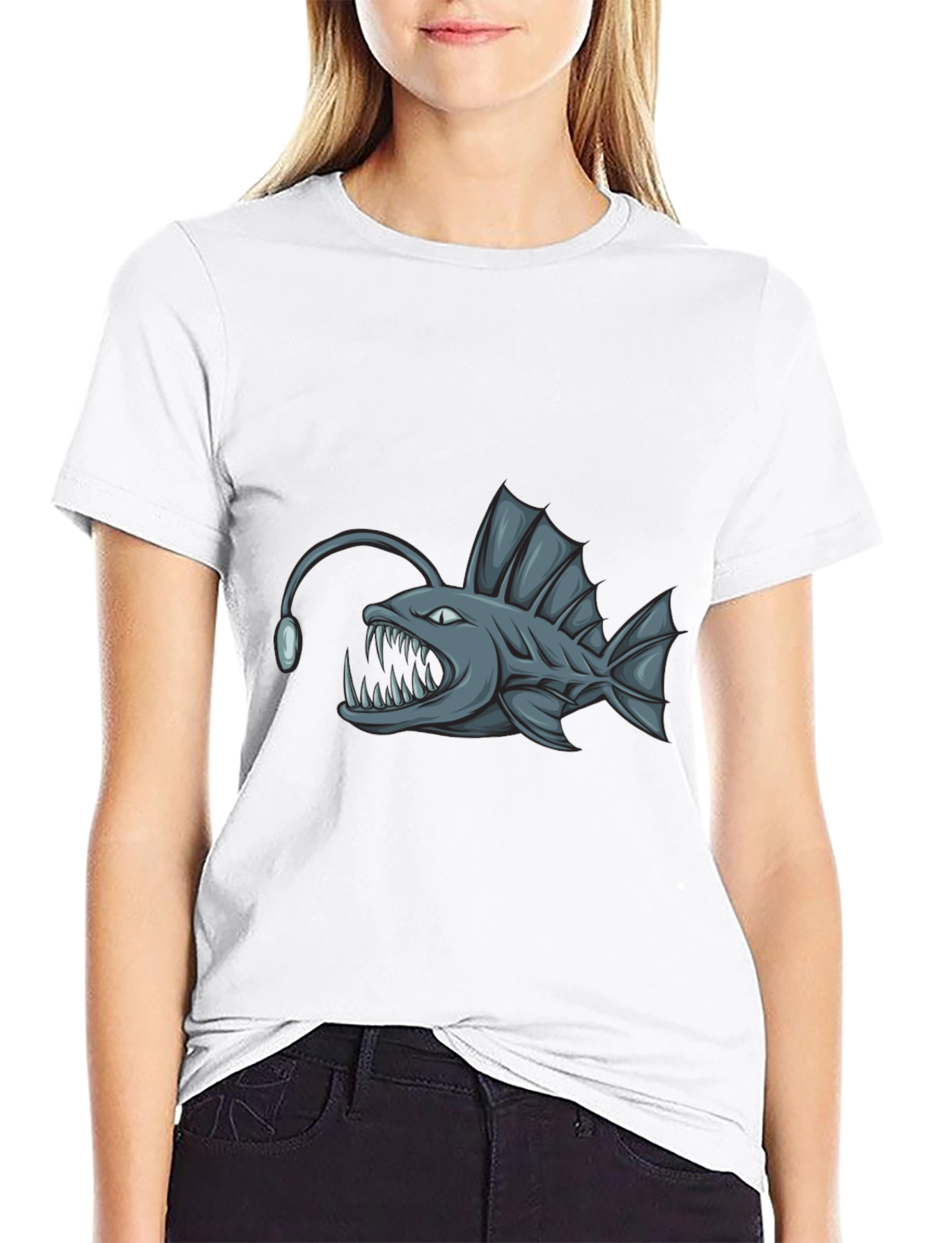 Angler Fish Graphic Tee - Unique Design