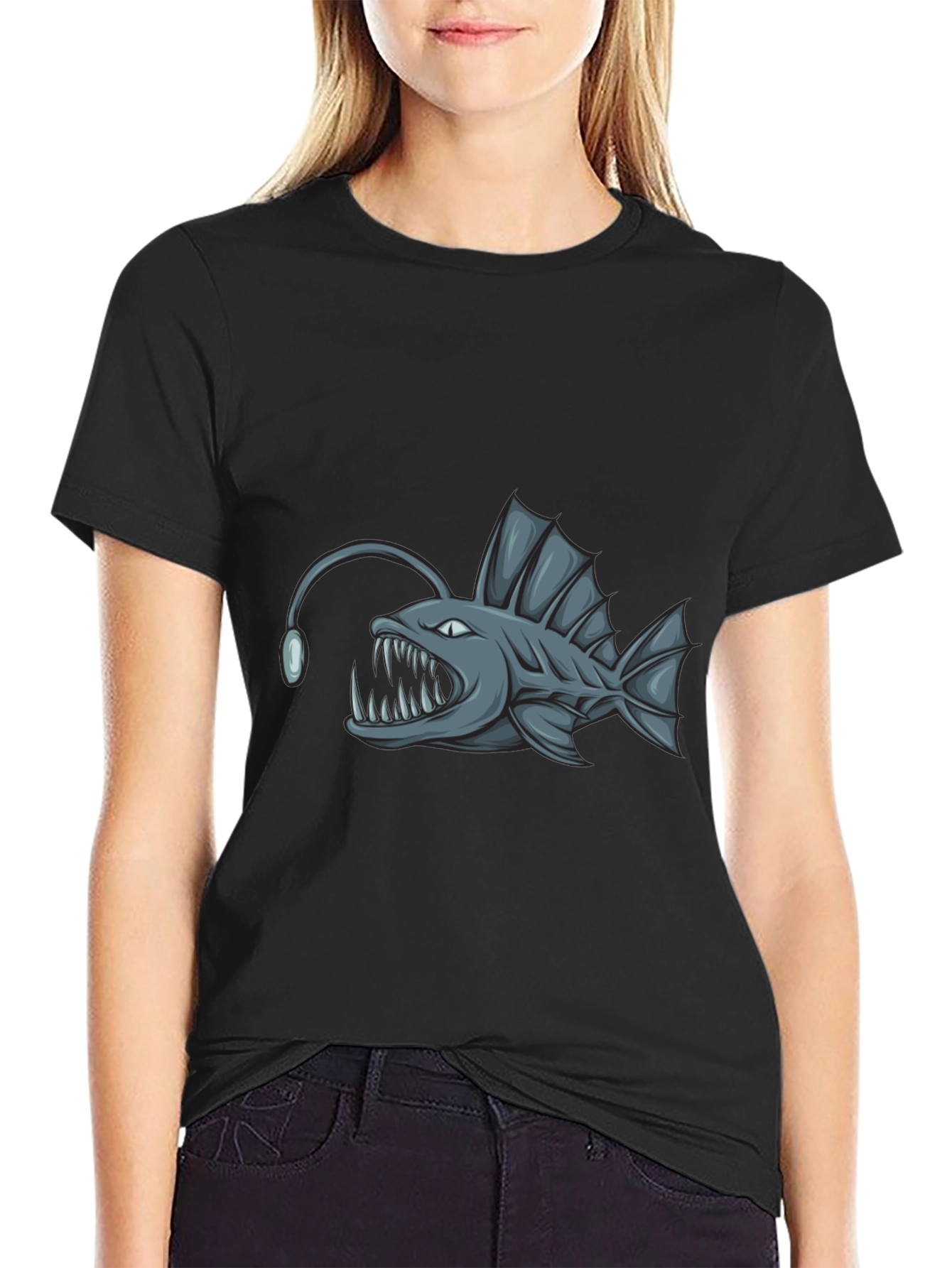 Angler Fish Graphic Tee - Unique Design