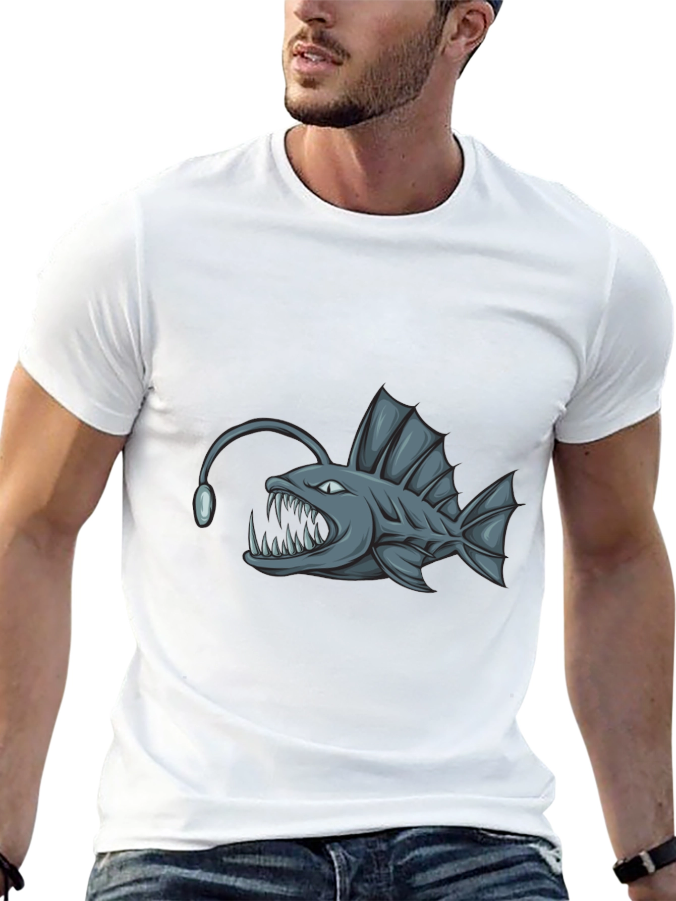 Angler Fish Graphic Tee - Unique Design