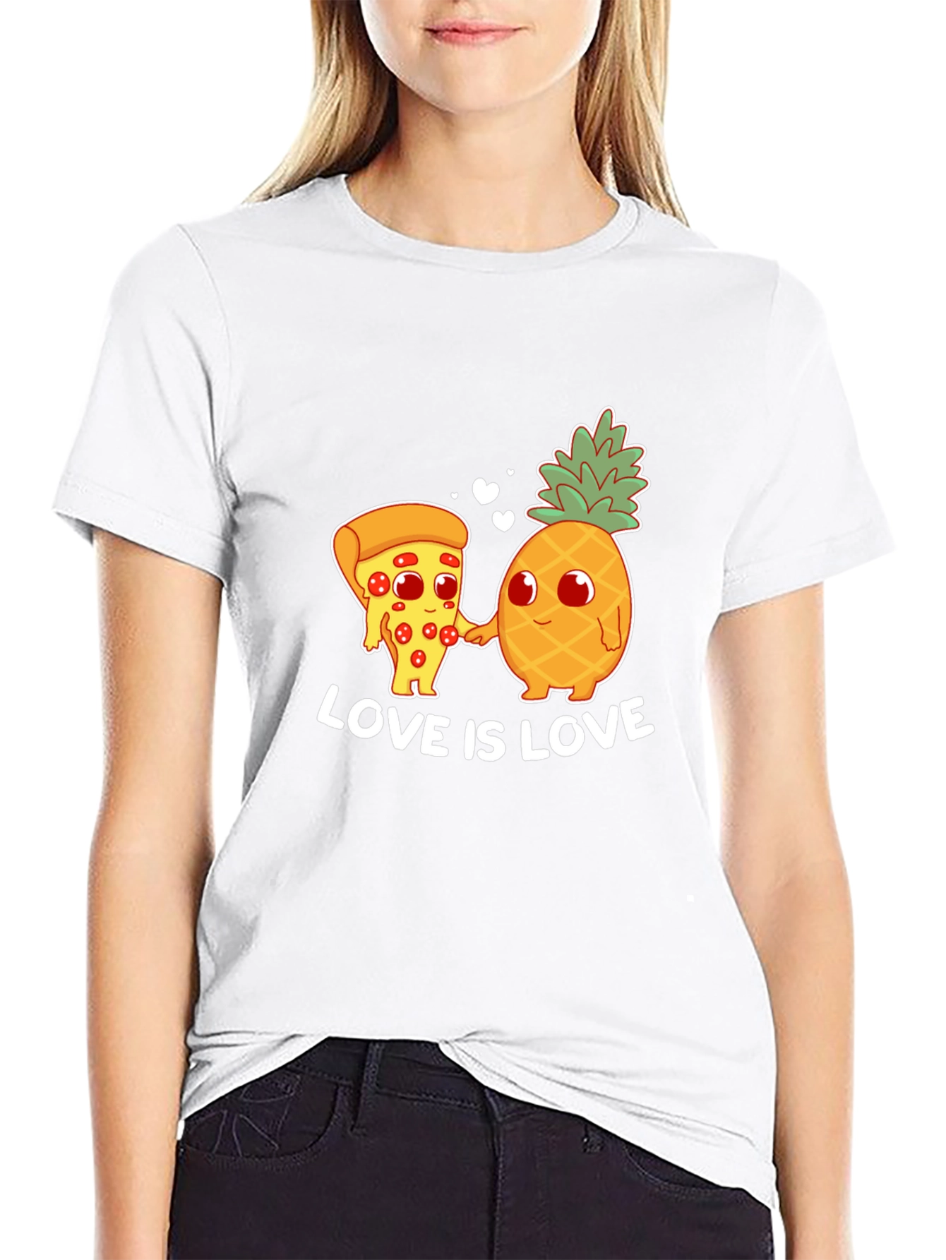 Pizza Pineapple Love Graphic T-Shirt