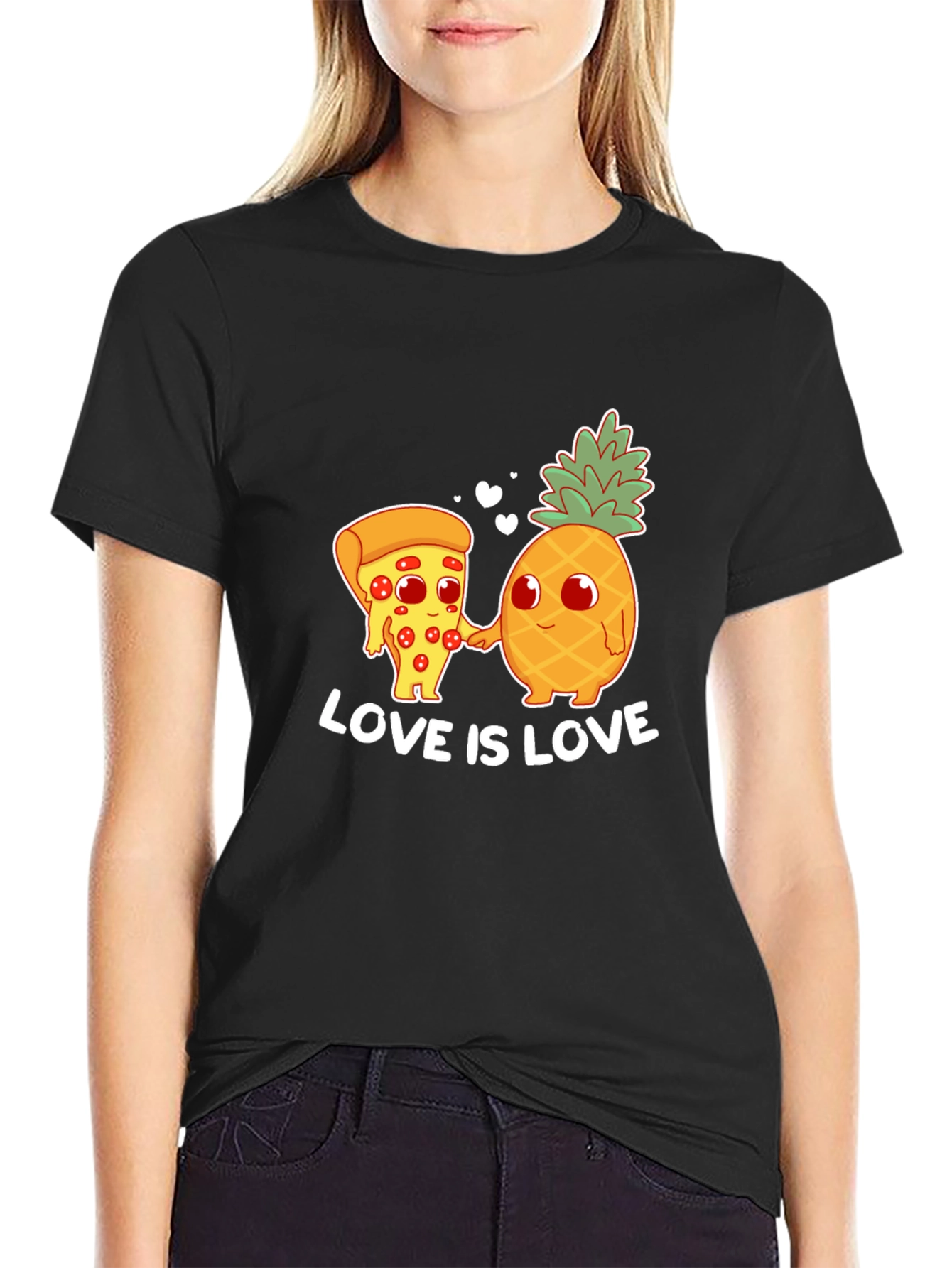 Pizza Pineapple Love Graphic T-Shirt