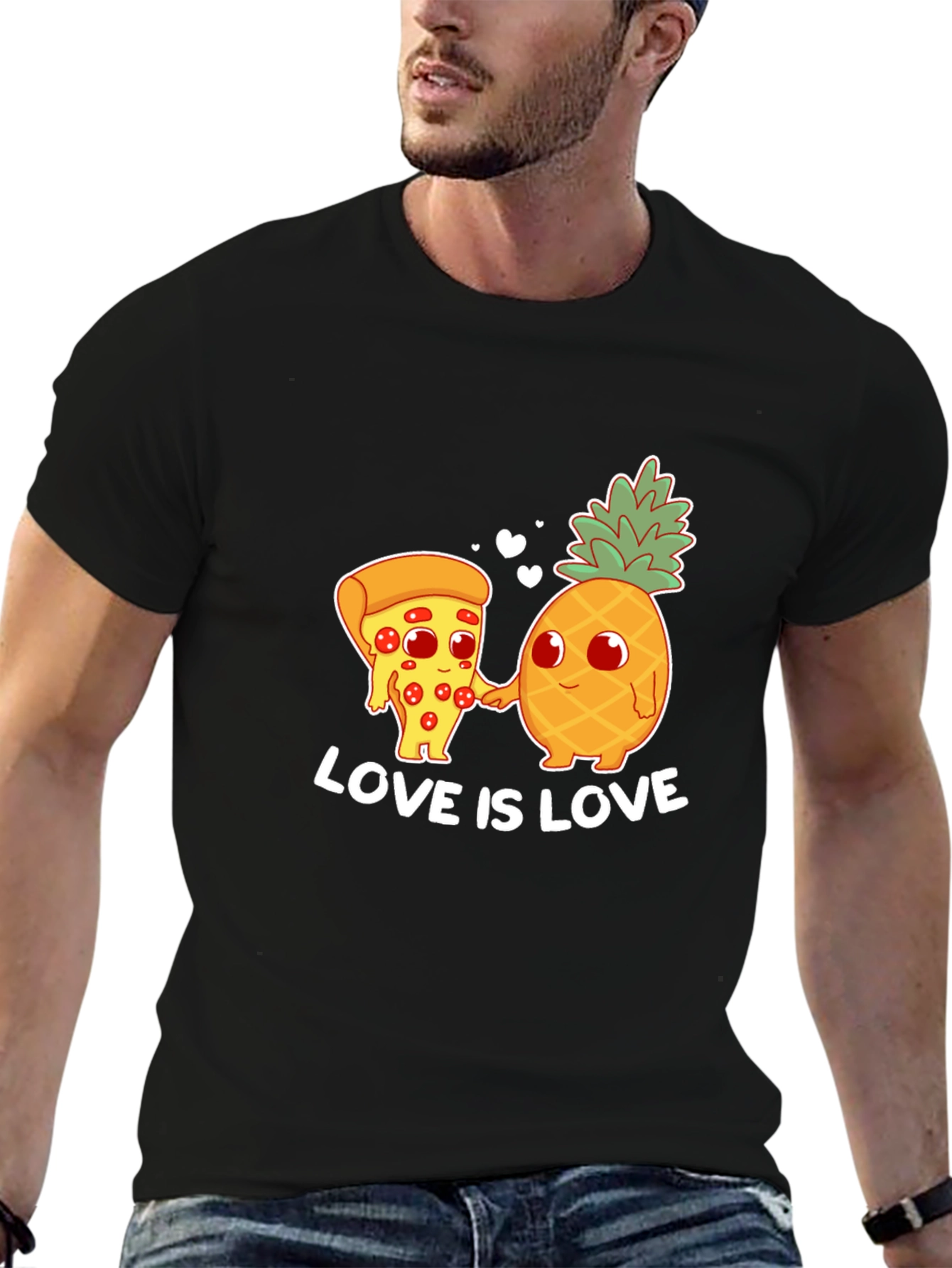 Pizza Pineapple Love Graphic T-Shirt