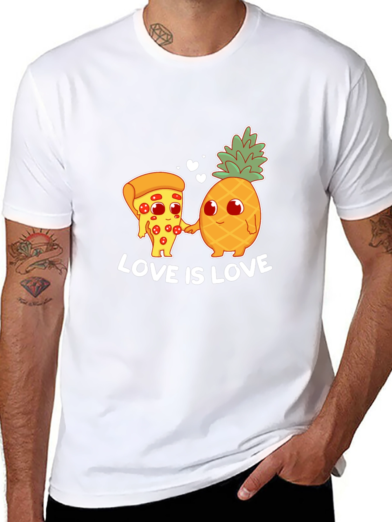 Pizza Pineapple Love Graphic T-Shirt