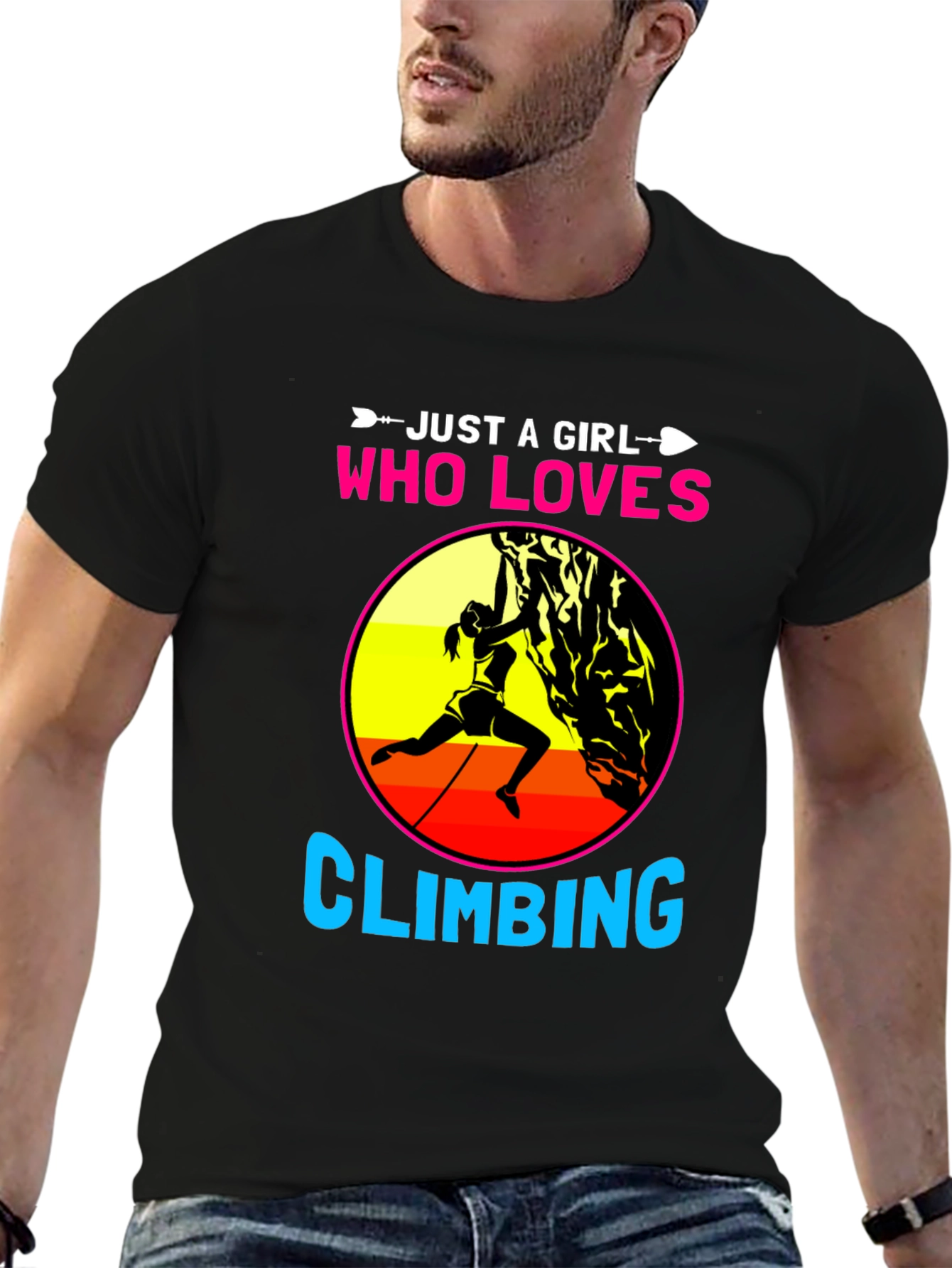 Girl Who Loves Climbing Graphic Tee
