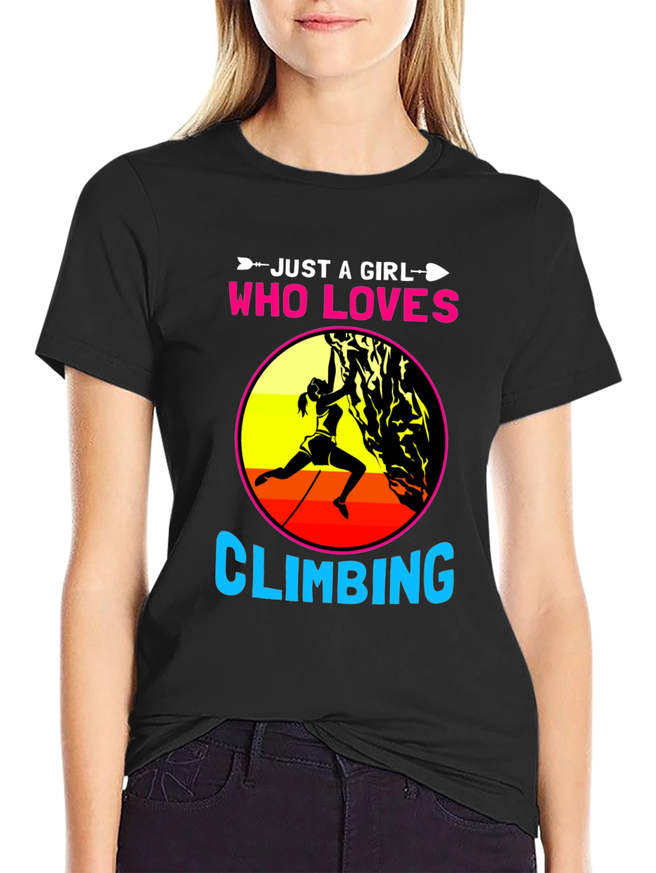 Girl Who Loves Climbing Graphic Tee