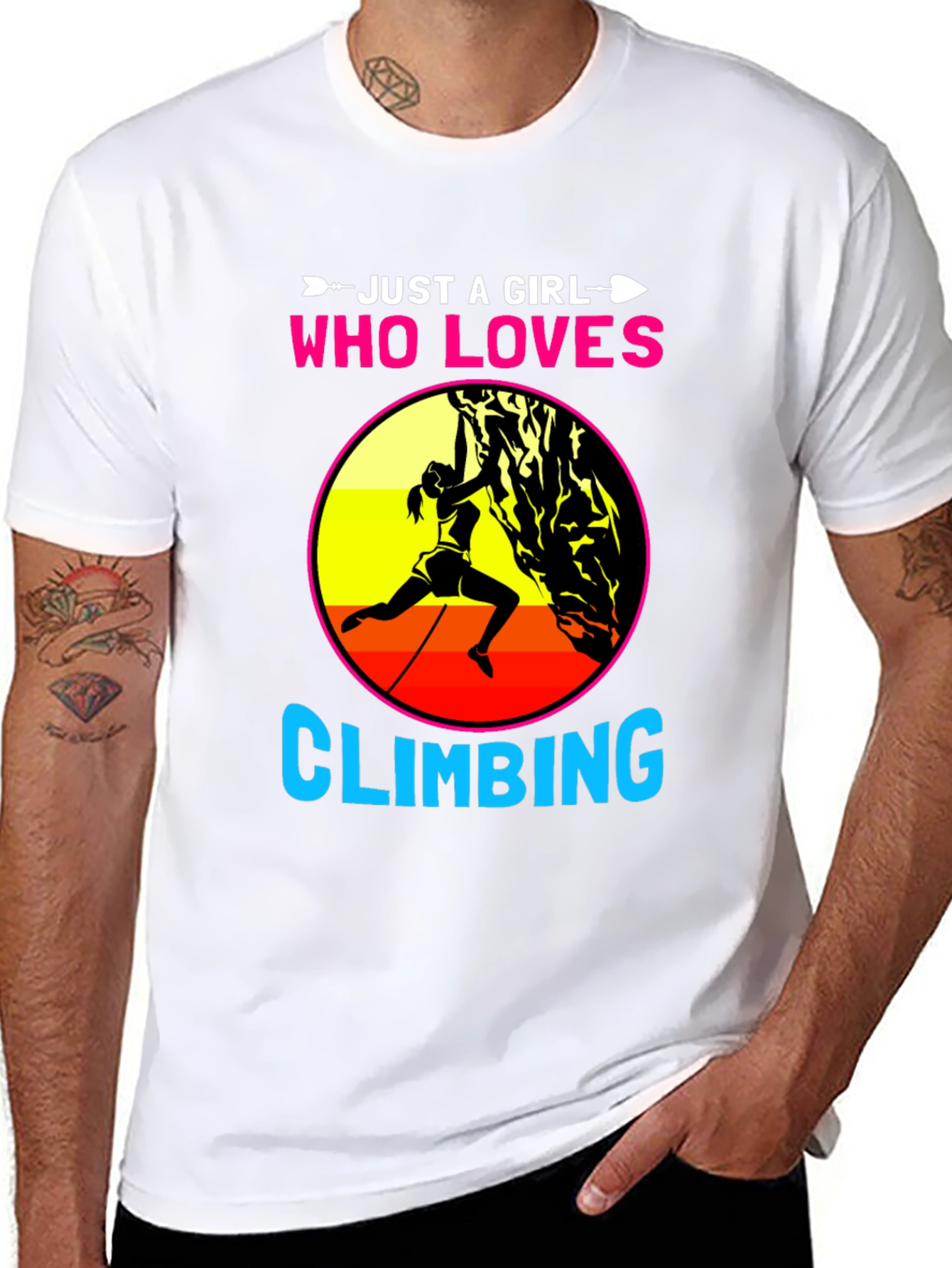 Girl Who Loves Climbing Graphic Tee