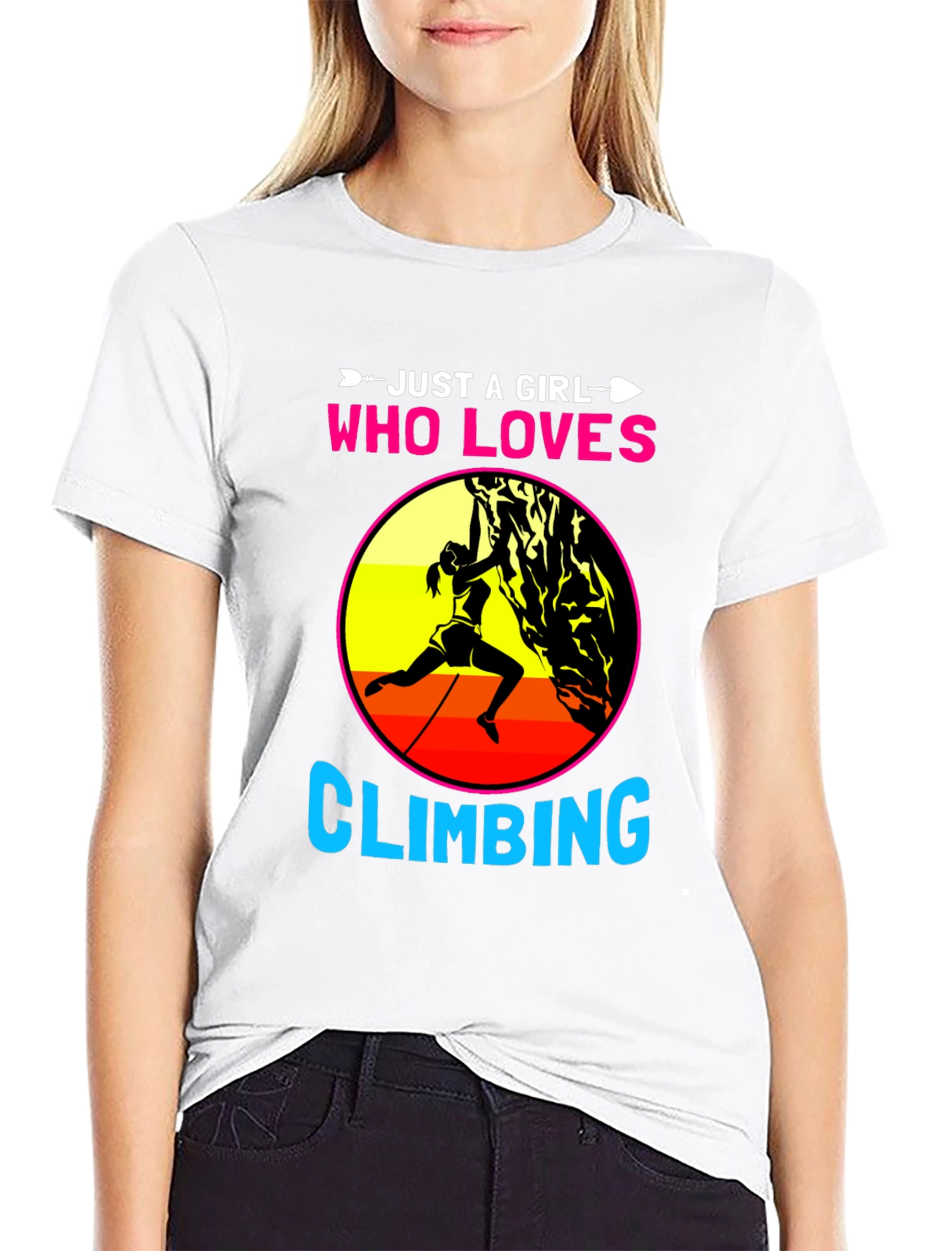 Girl Who Loves Climbing Graphic Tee