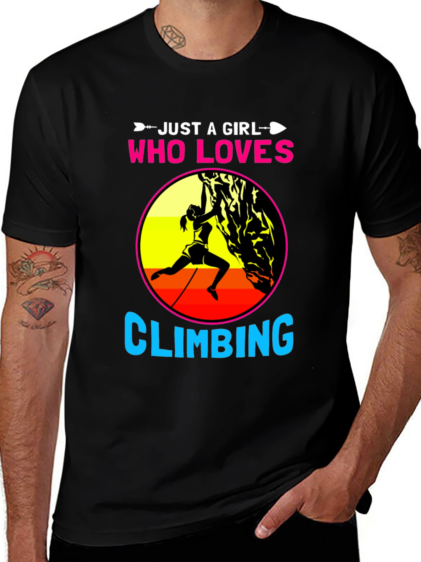 Girl Who Loves Climbing Graphic Tee