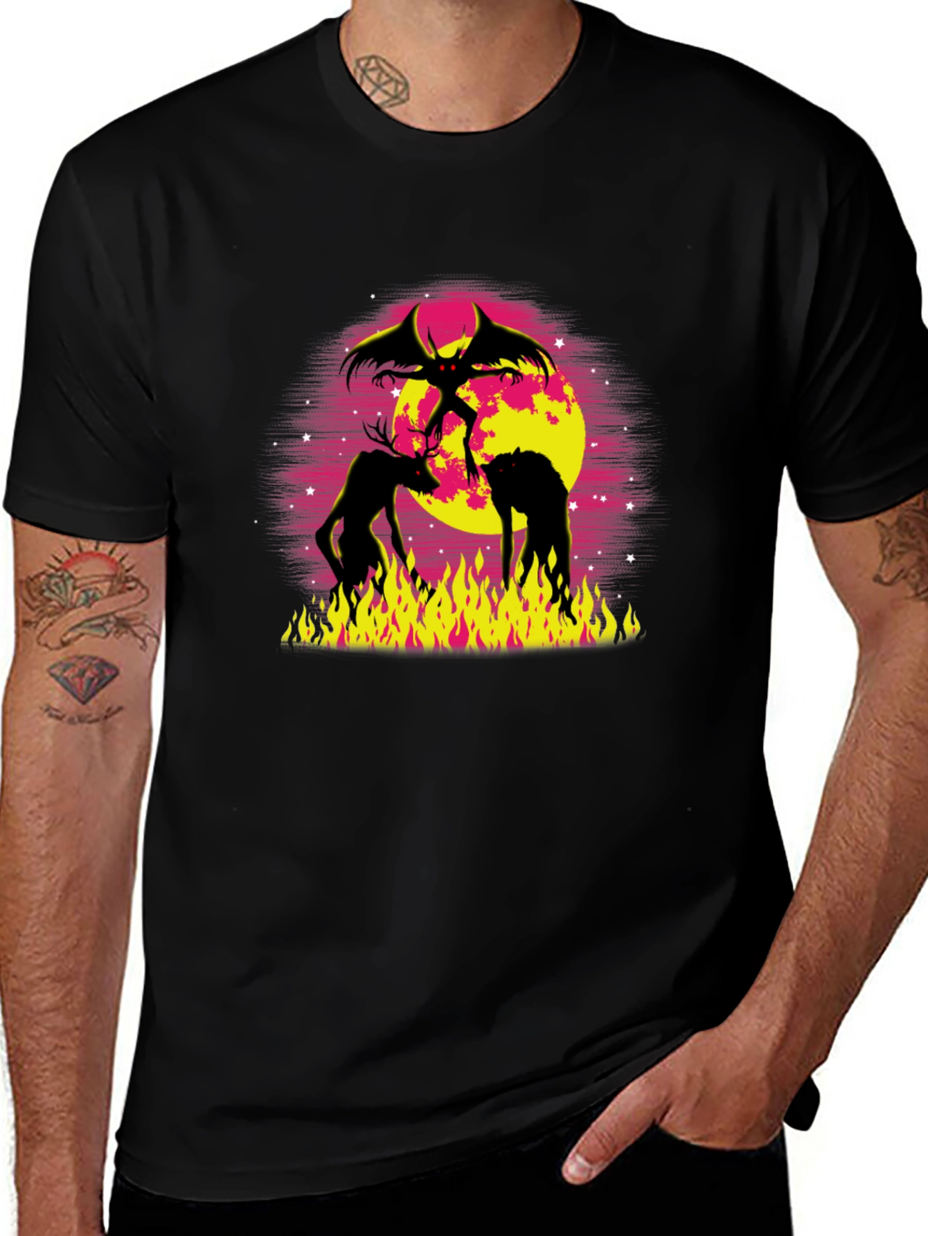 Demonic Graphic Tee - Black