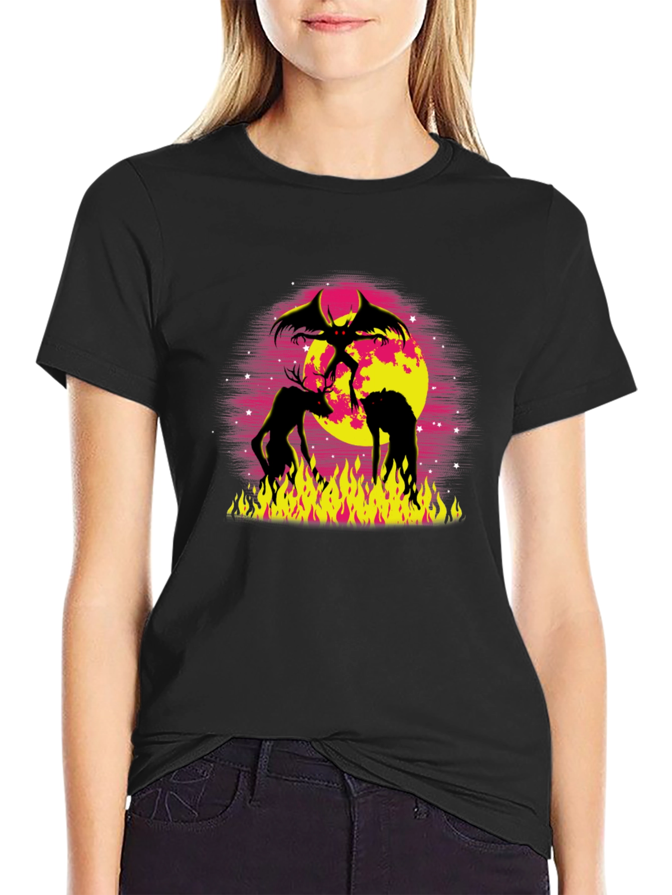 Demonic Graphic Tee - Black