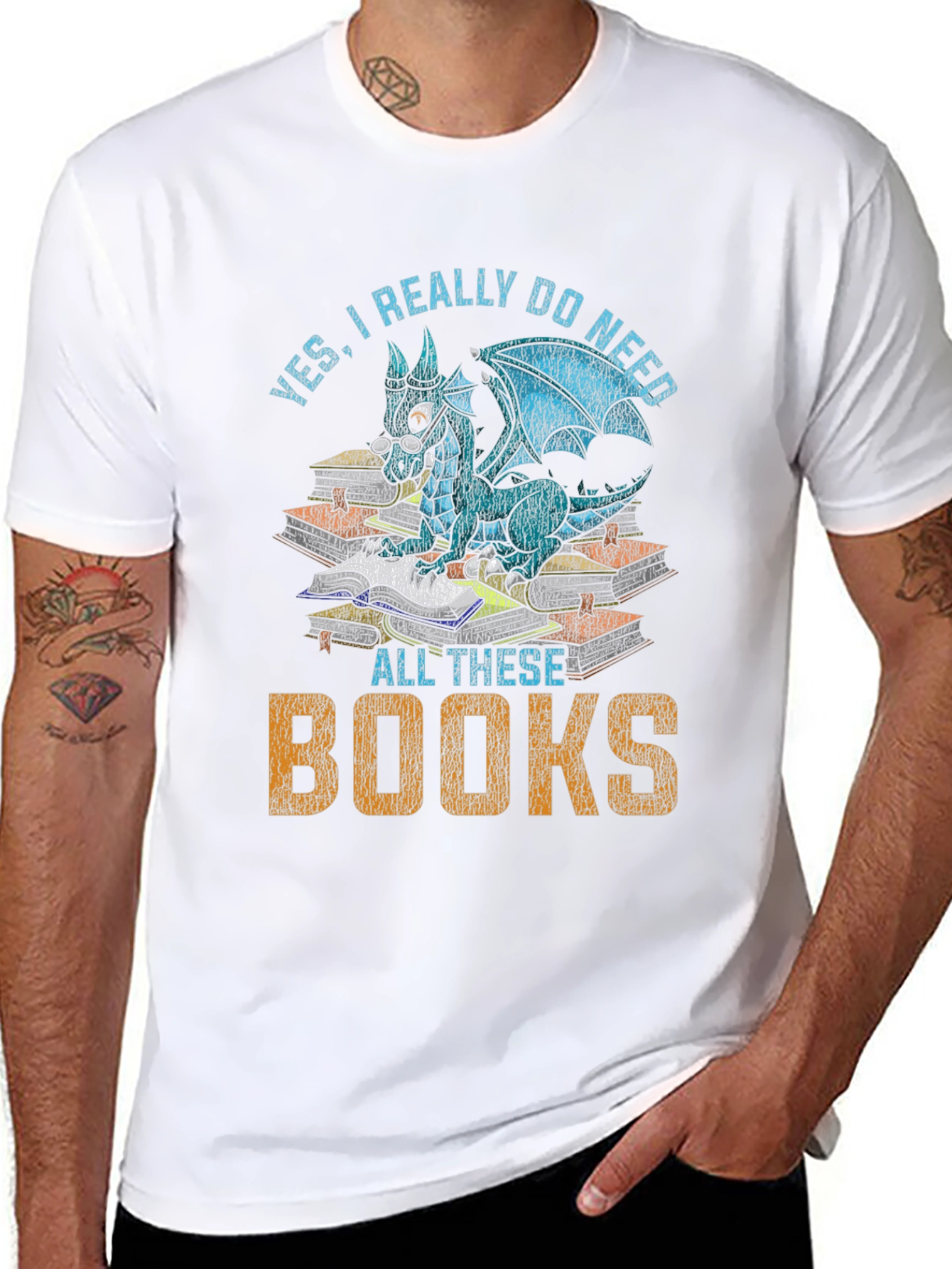 Dragon Lovers T-Shirt: Yes I Need All These Books!