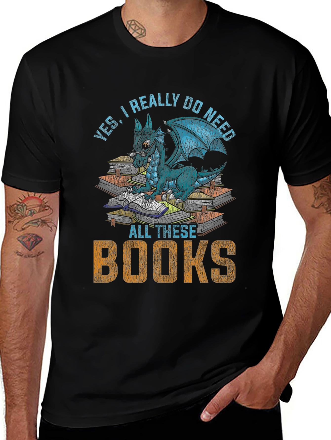 Dragon Lovers T-Shirt: Yes I Need All These Books!