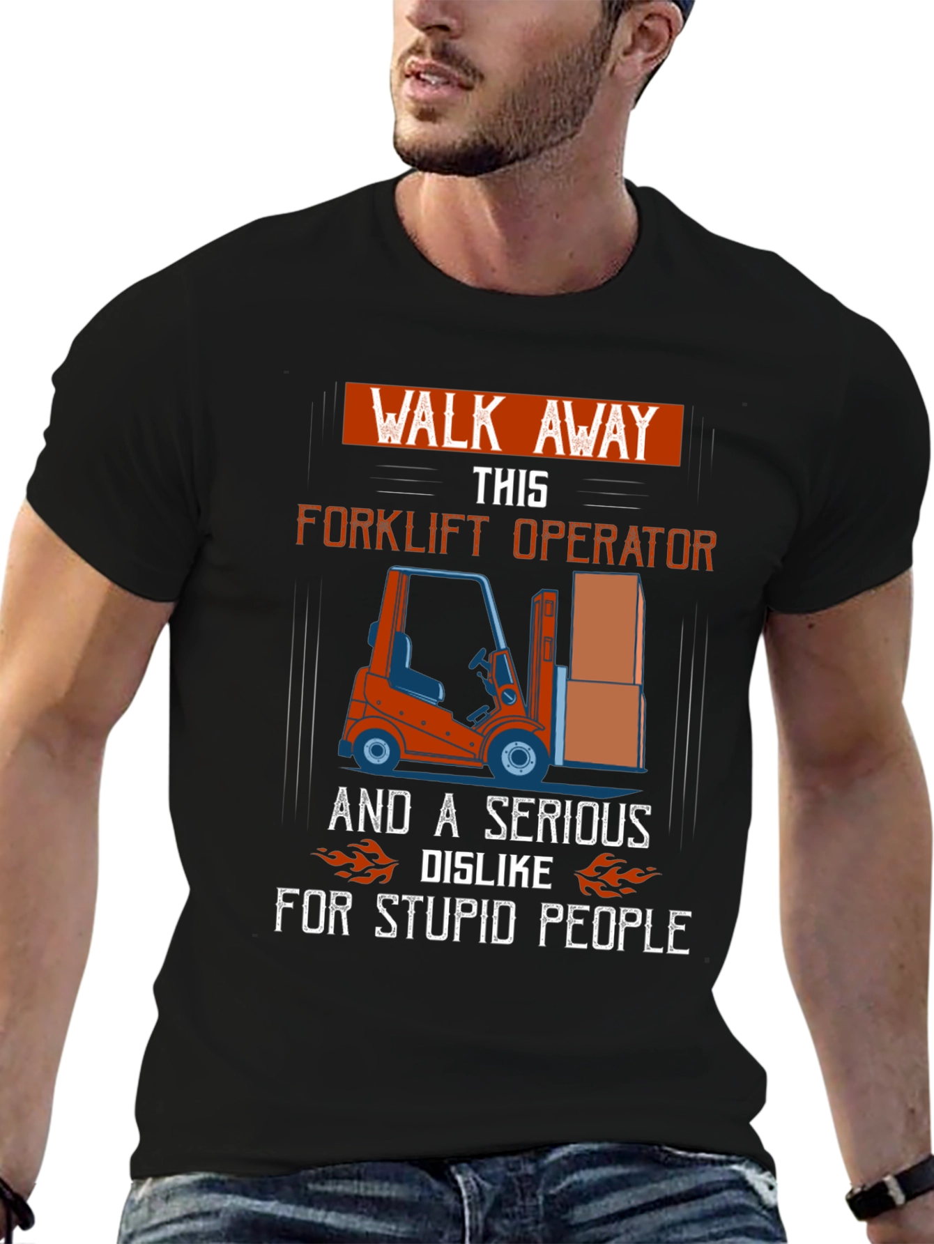 Walk Away Forklift Operator Graphic Tee