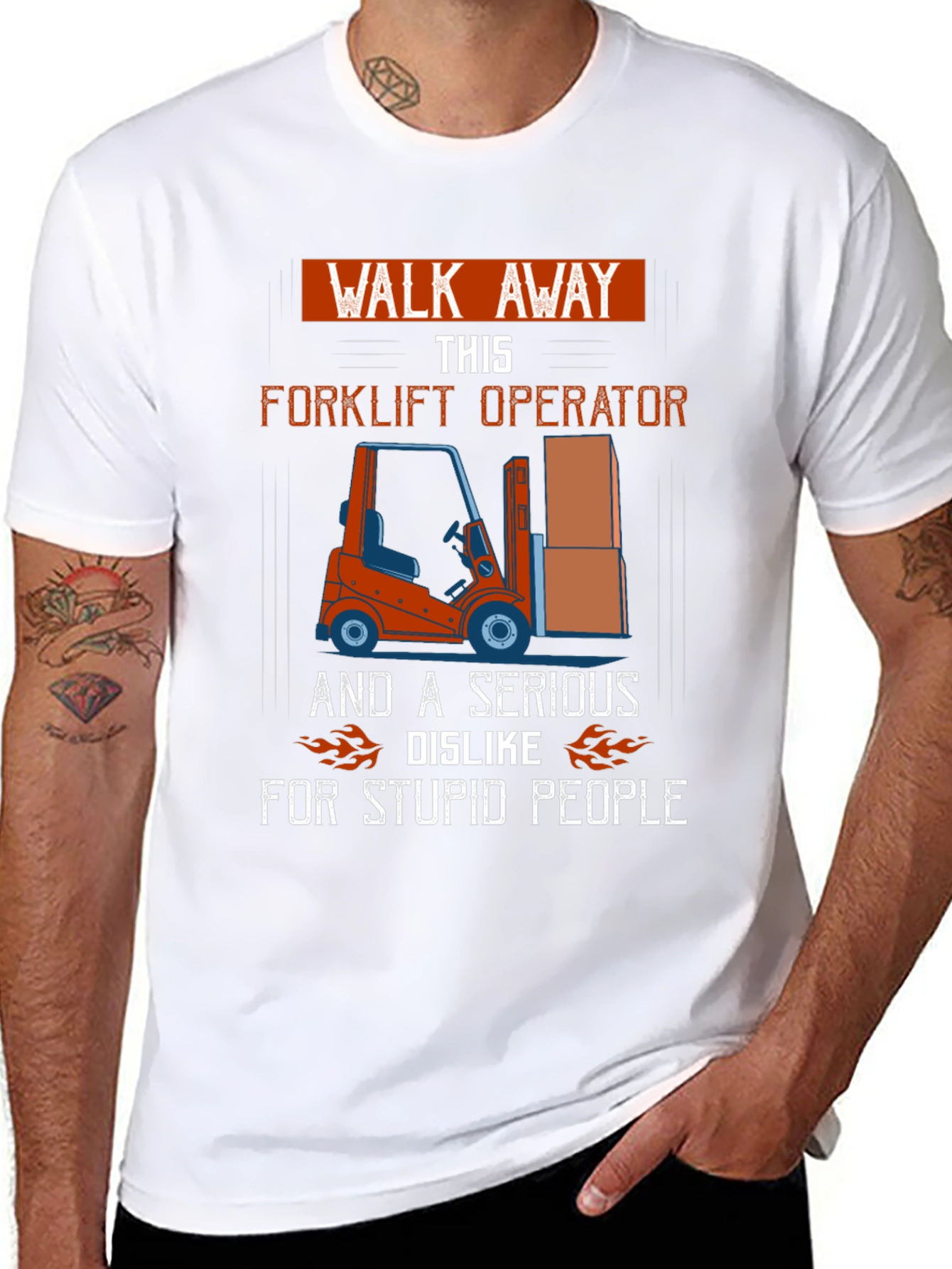 Walk Away Forklift Operator Graphic Tee