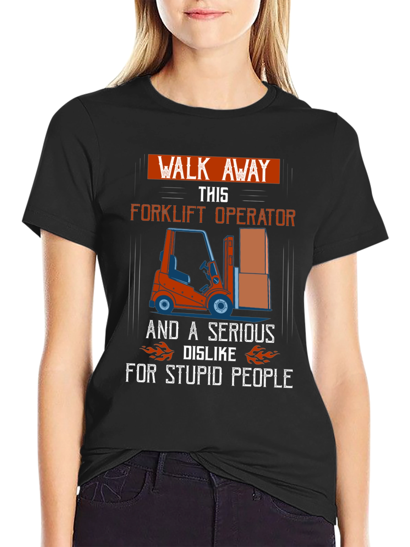 Walk Away Forklift Operator Graphic Tee