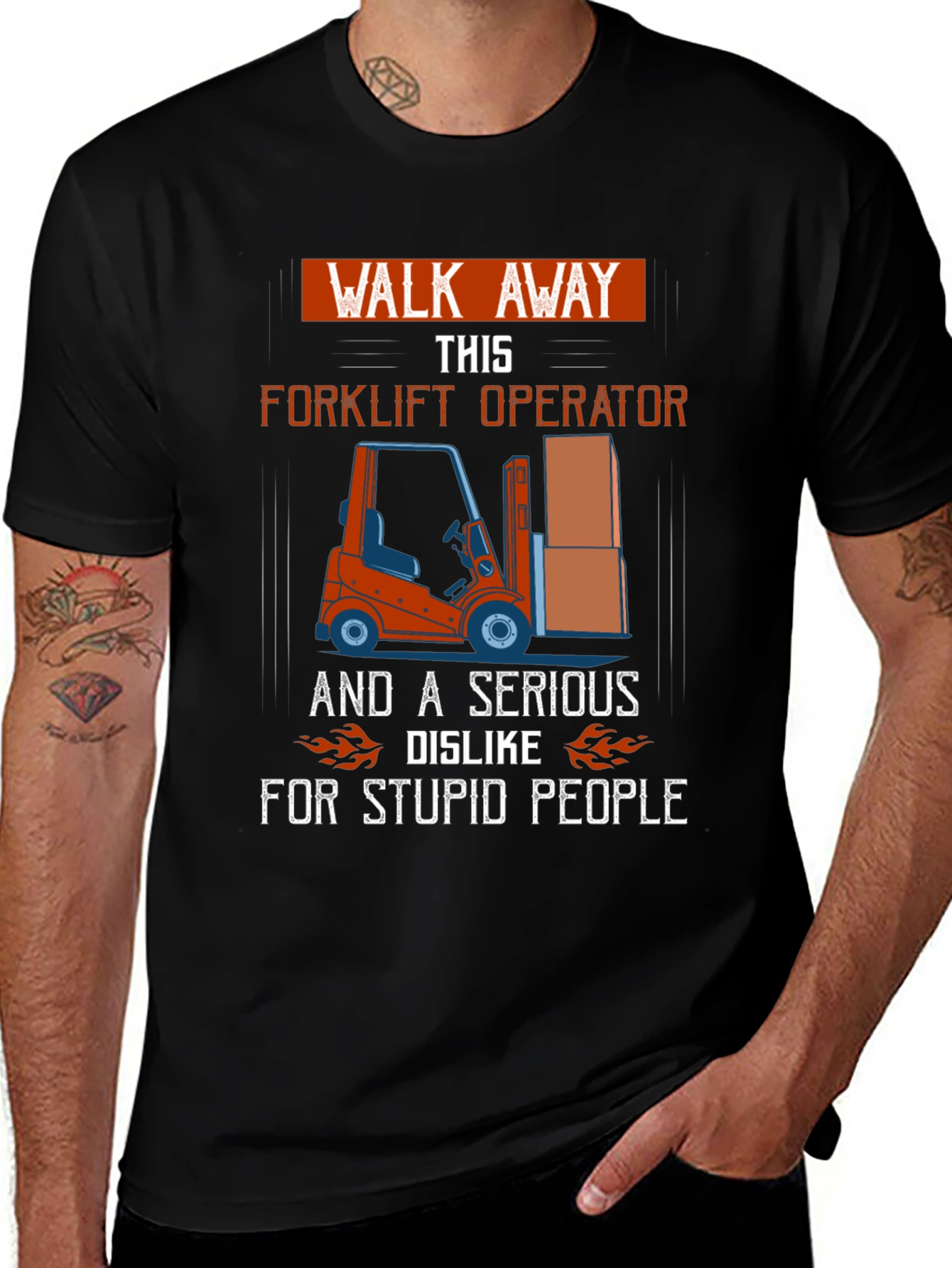 Walk Away Forklift Operator Graphic Tee
