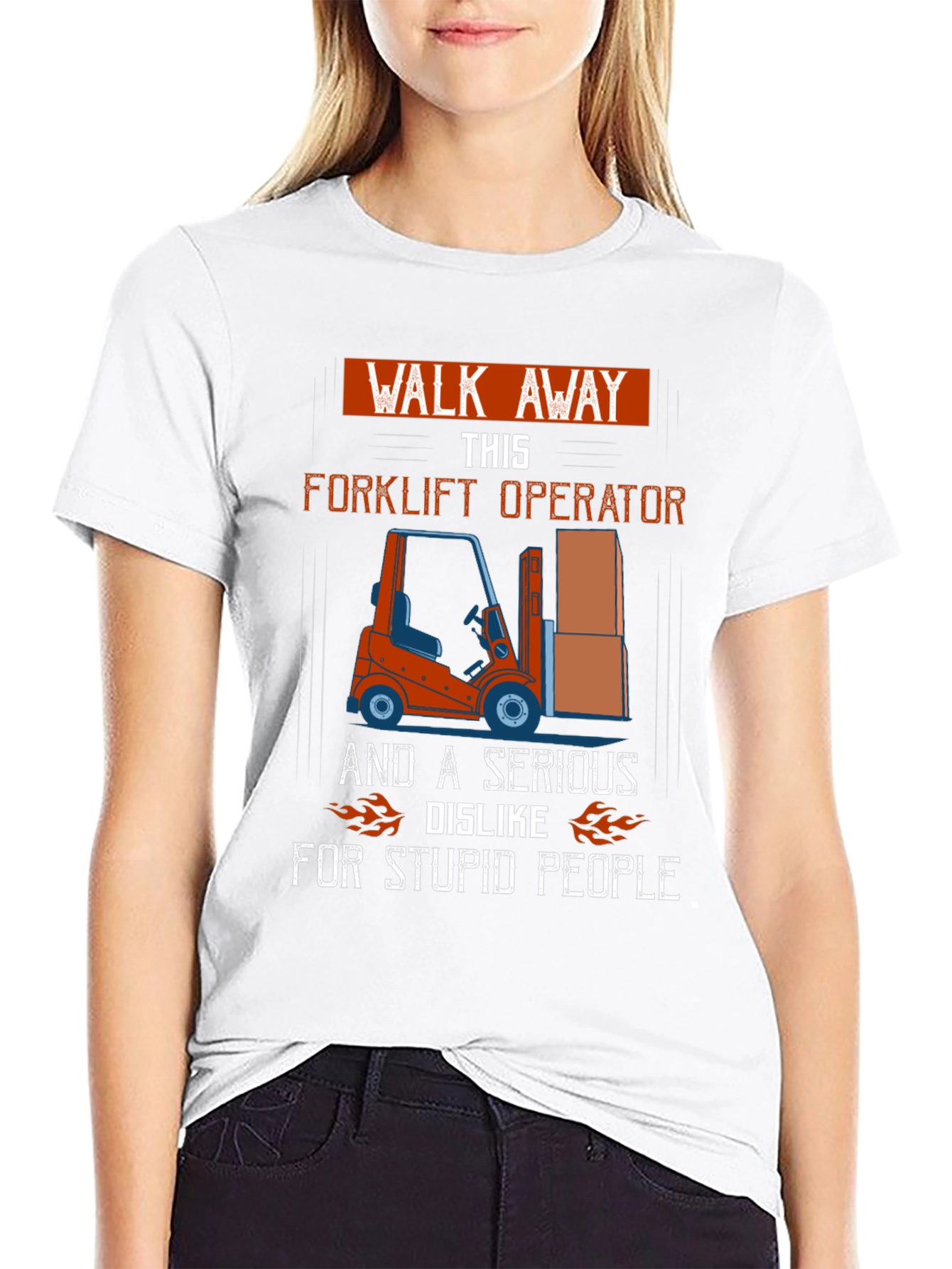 Walk Away Forklift Operator Graphic Tee