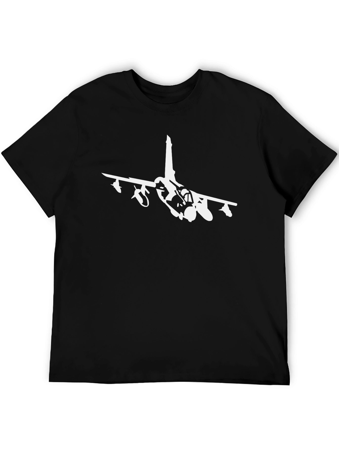 Jet Fighter Graphic T-Shirt - Black