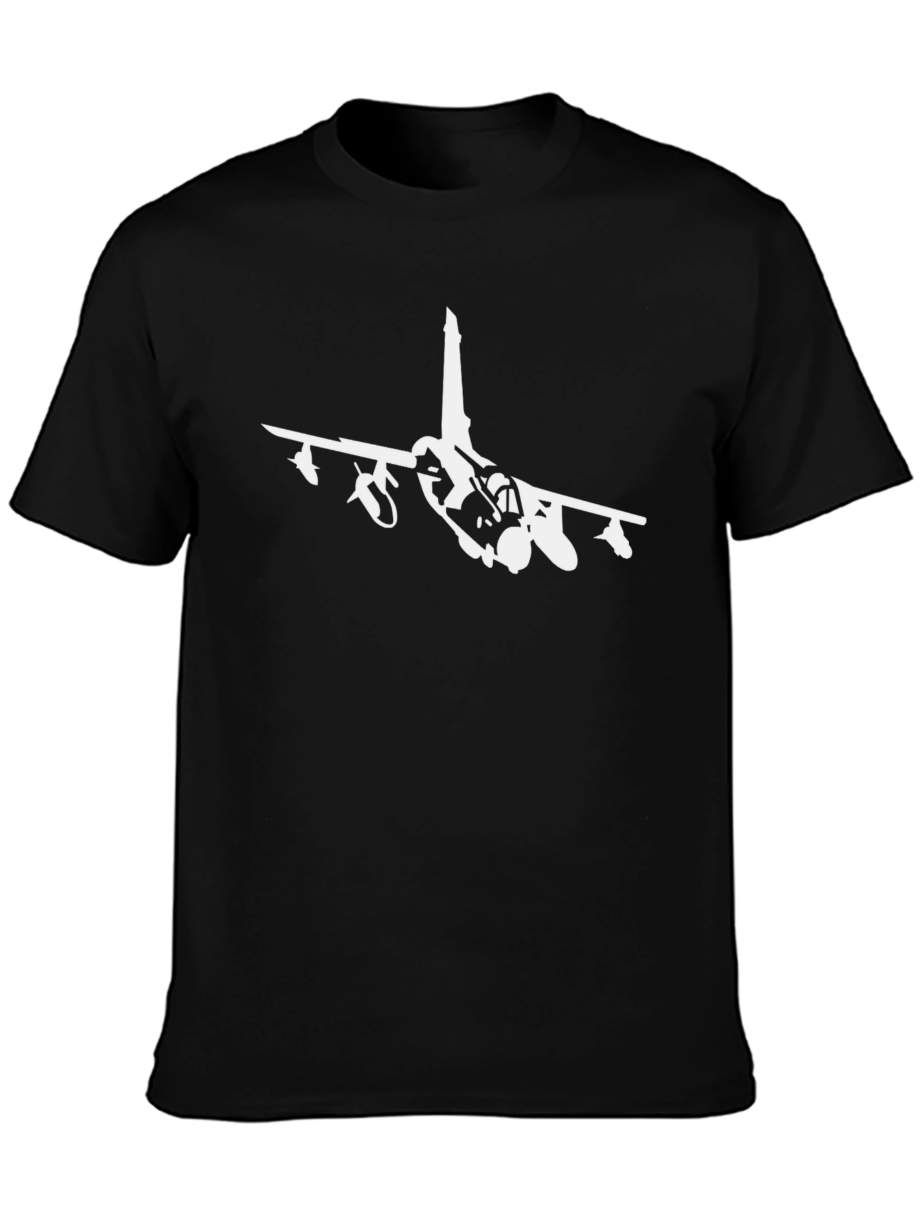 Jet Fighter Graphic T-Shirt - Black