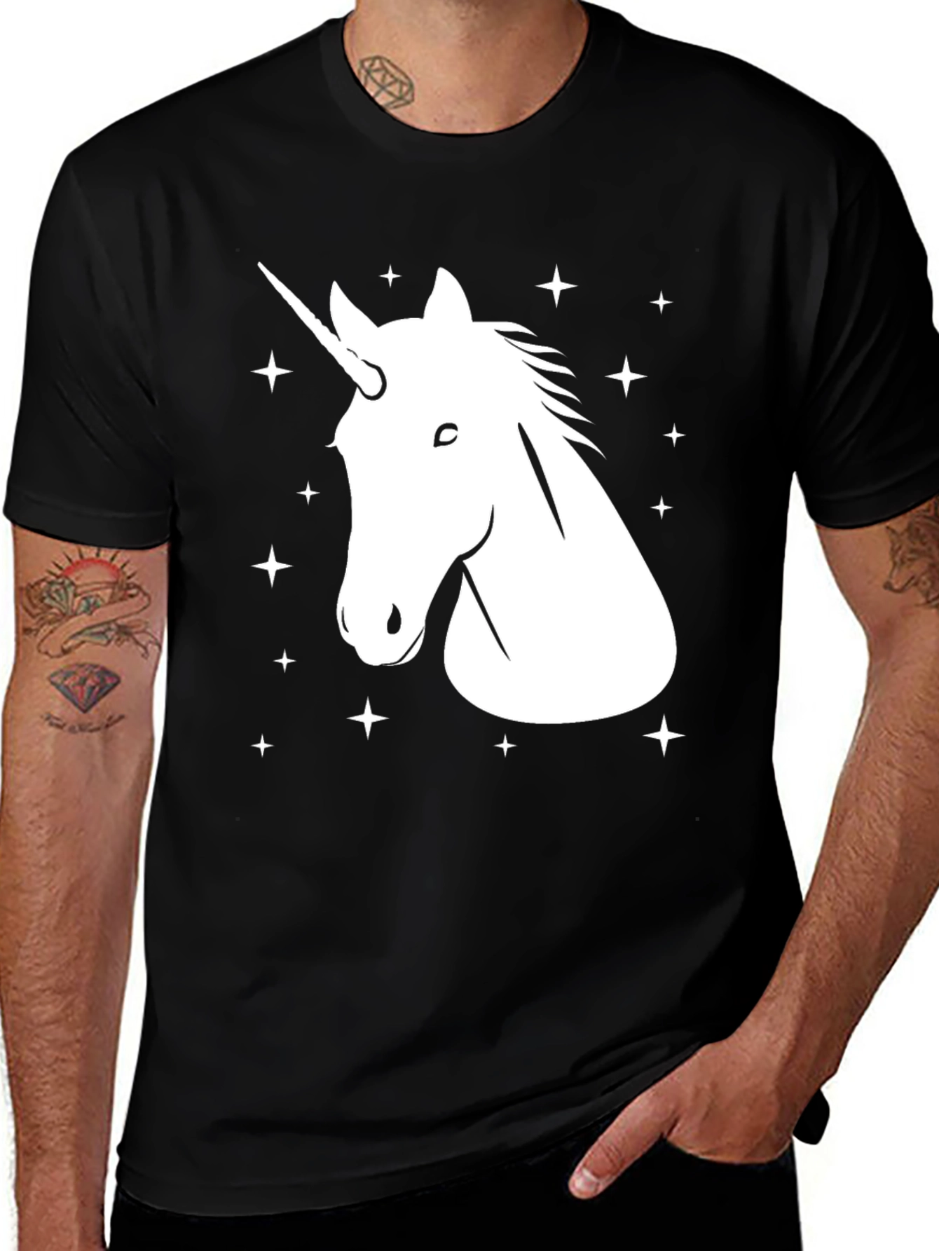 Unicorn Graphic T-Shirt - Black Tee