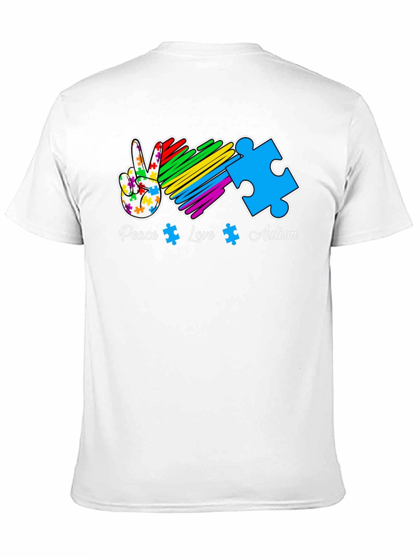 Peace Love Autism Puzzle T-Shirt