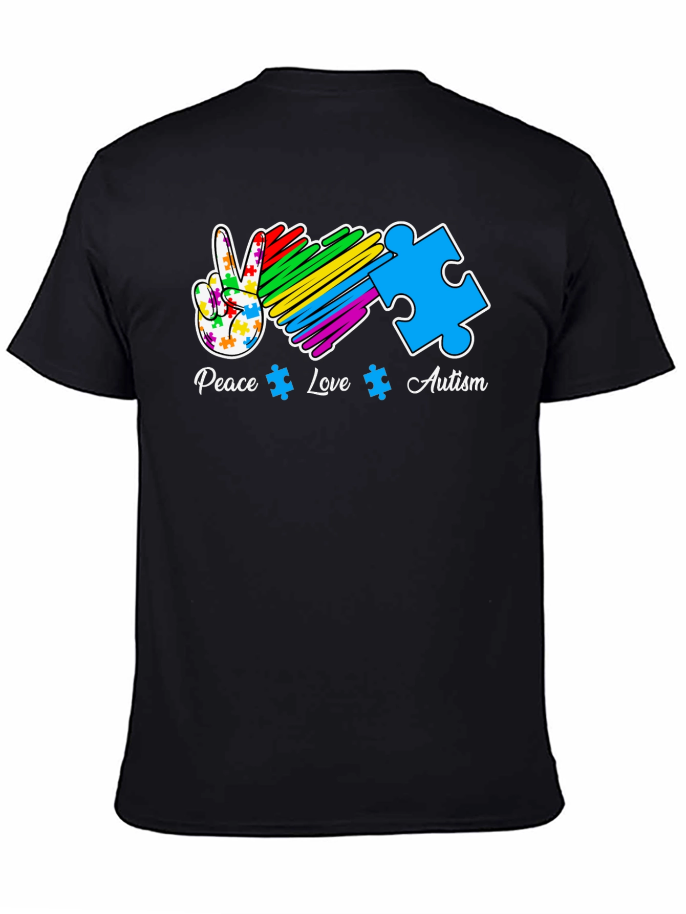 Peace Love Autism Puzzle T-Shirt