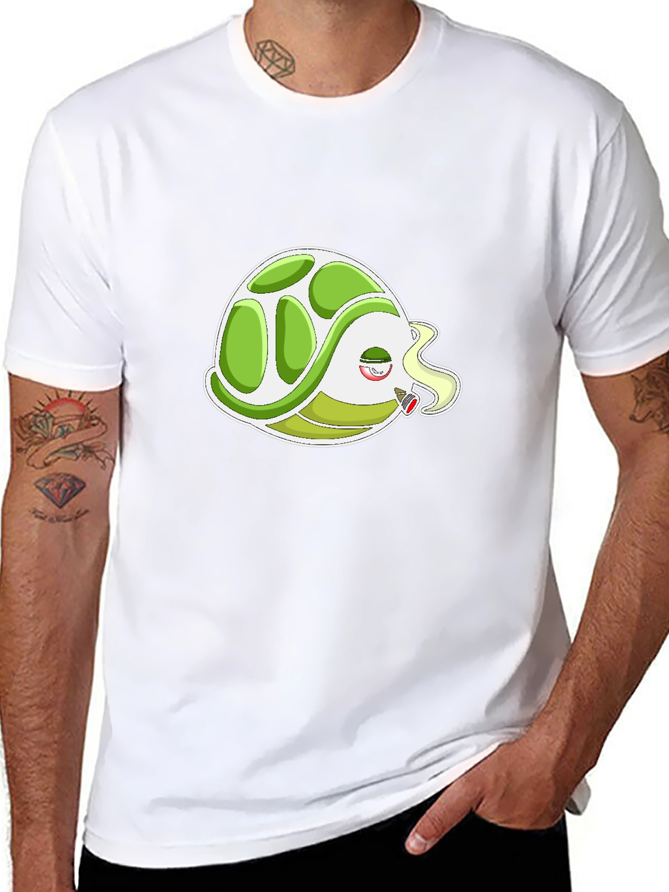 Smoking Turtle T-Shirt - Cool & Casual