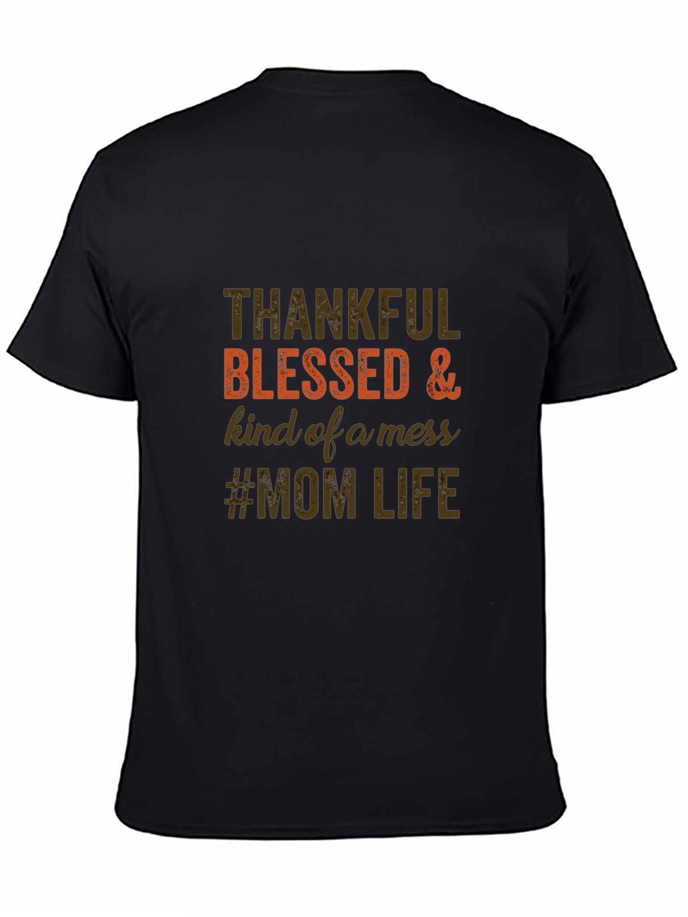 Thankful Blessed Mom Life Tee