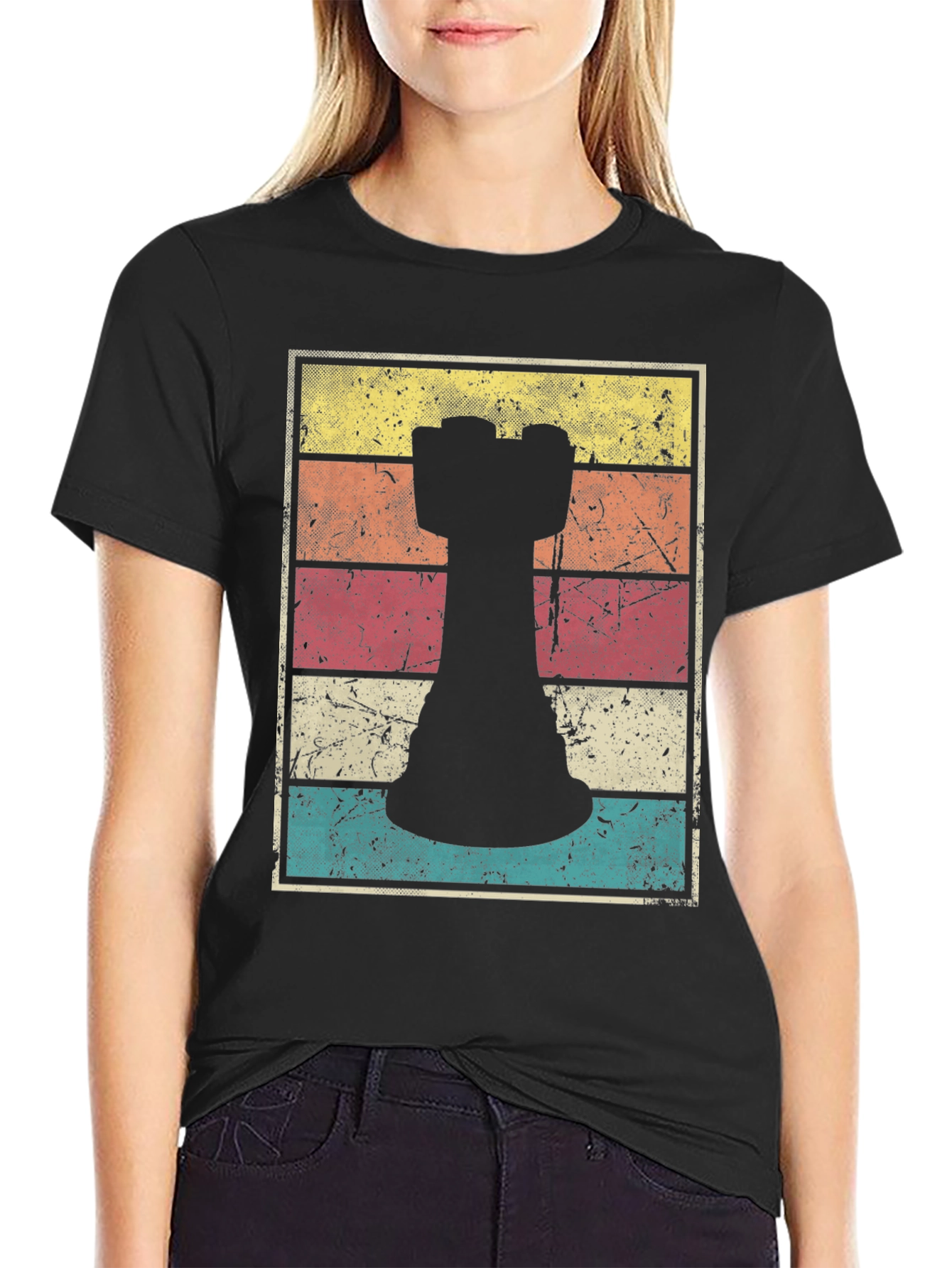 Chess Rook Retro T-Shirt
