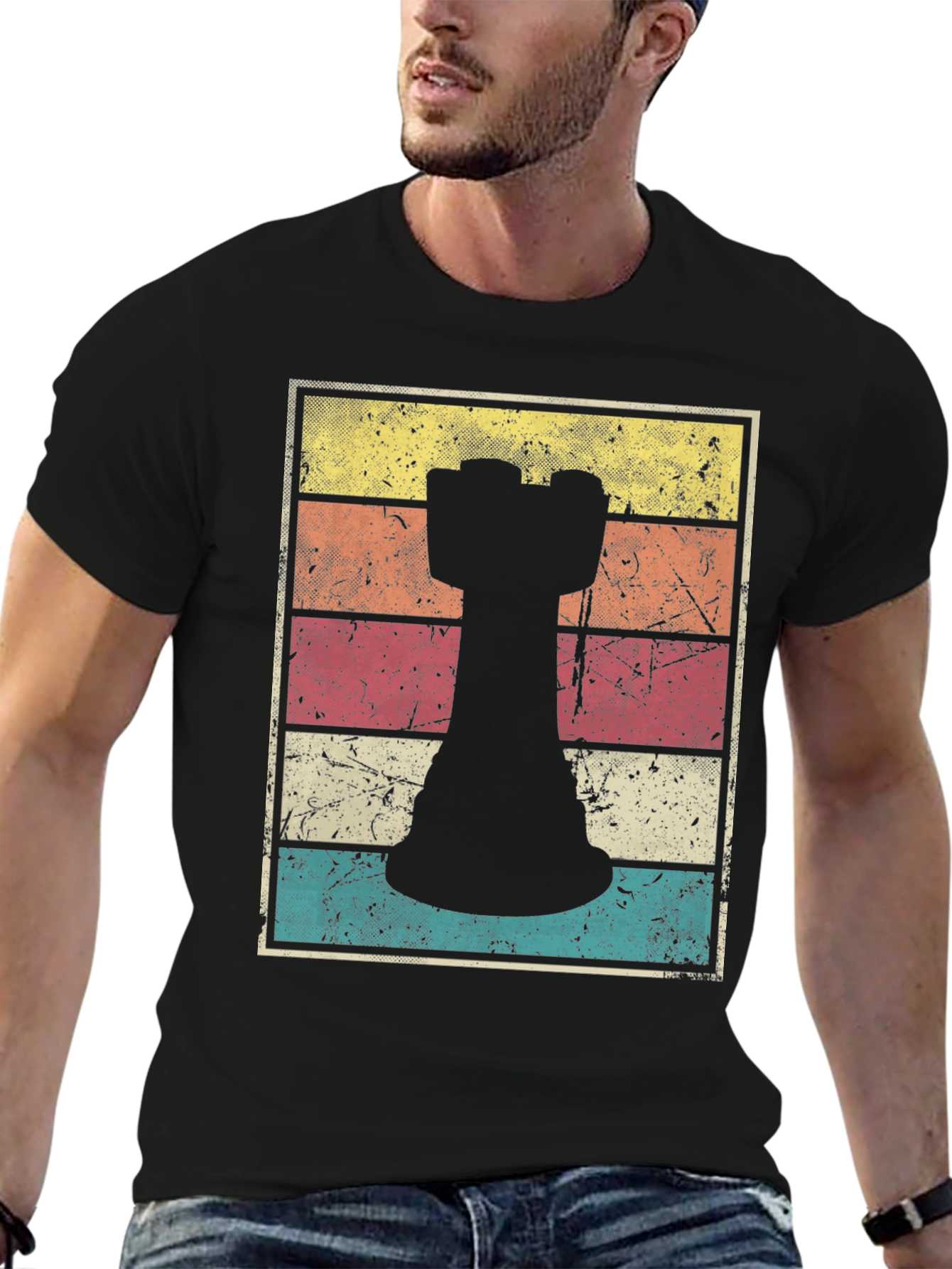 Chess Rook Retro T-Shirt