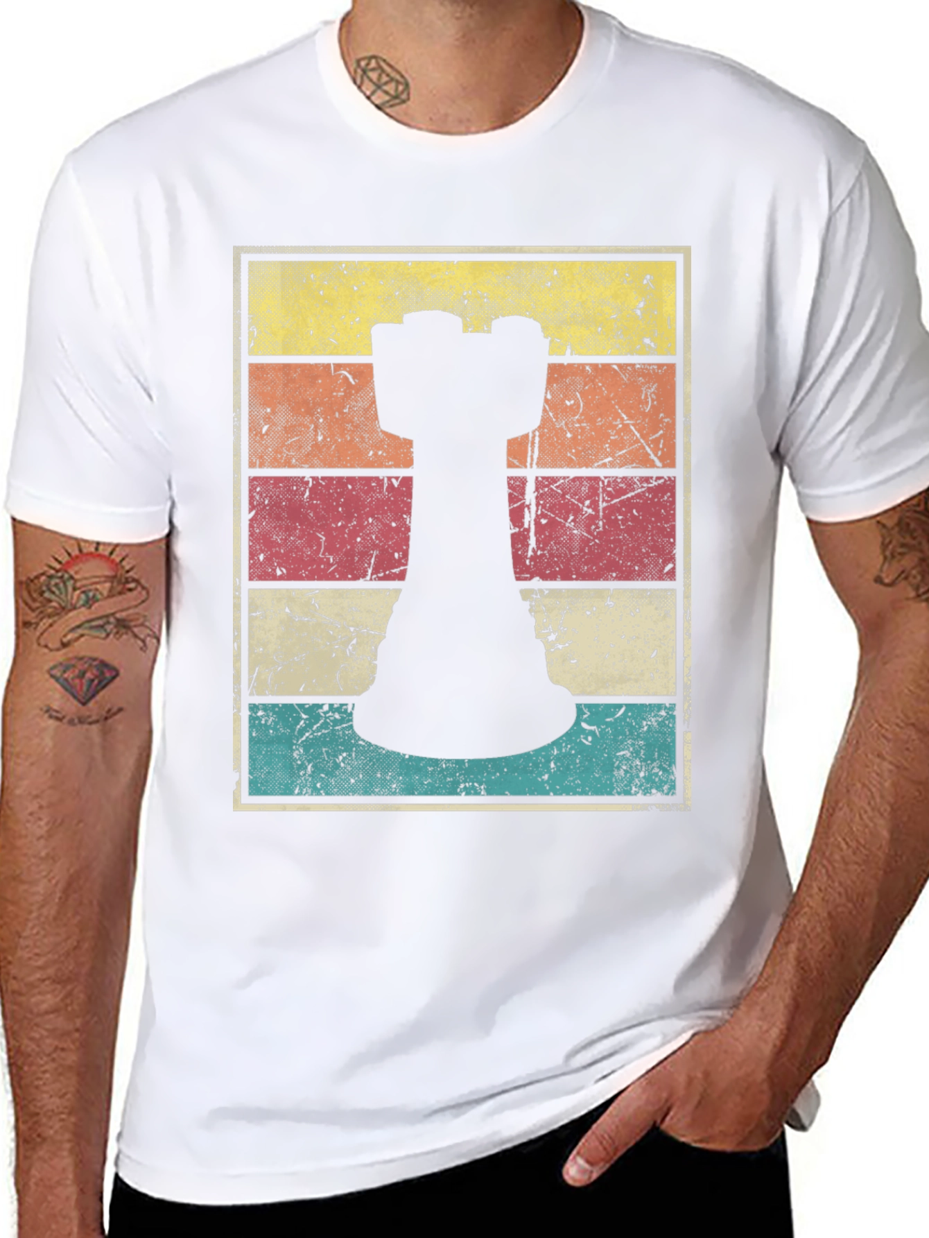 Chess Rook Retro T-Shirt