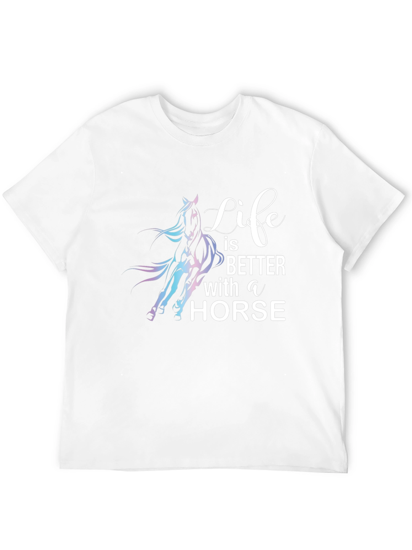 Life is Better with a Horse Black T-Shirt