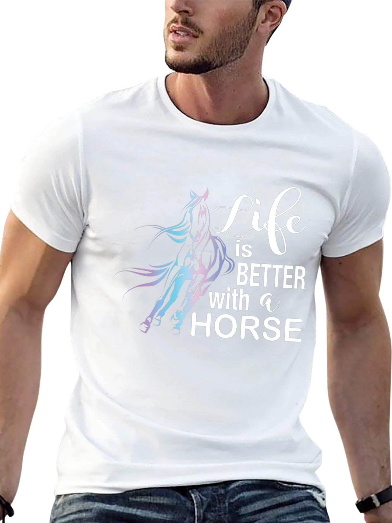 Life is Better with a Horse Black T-Shirt