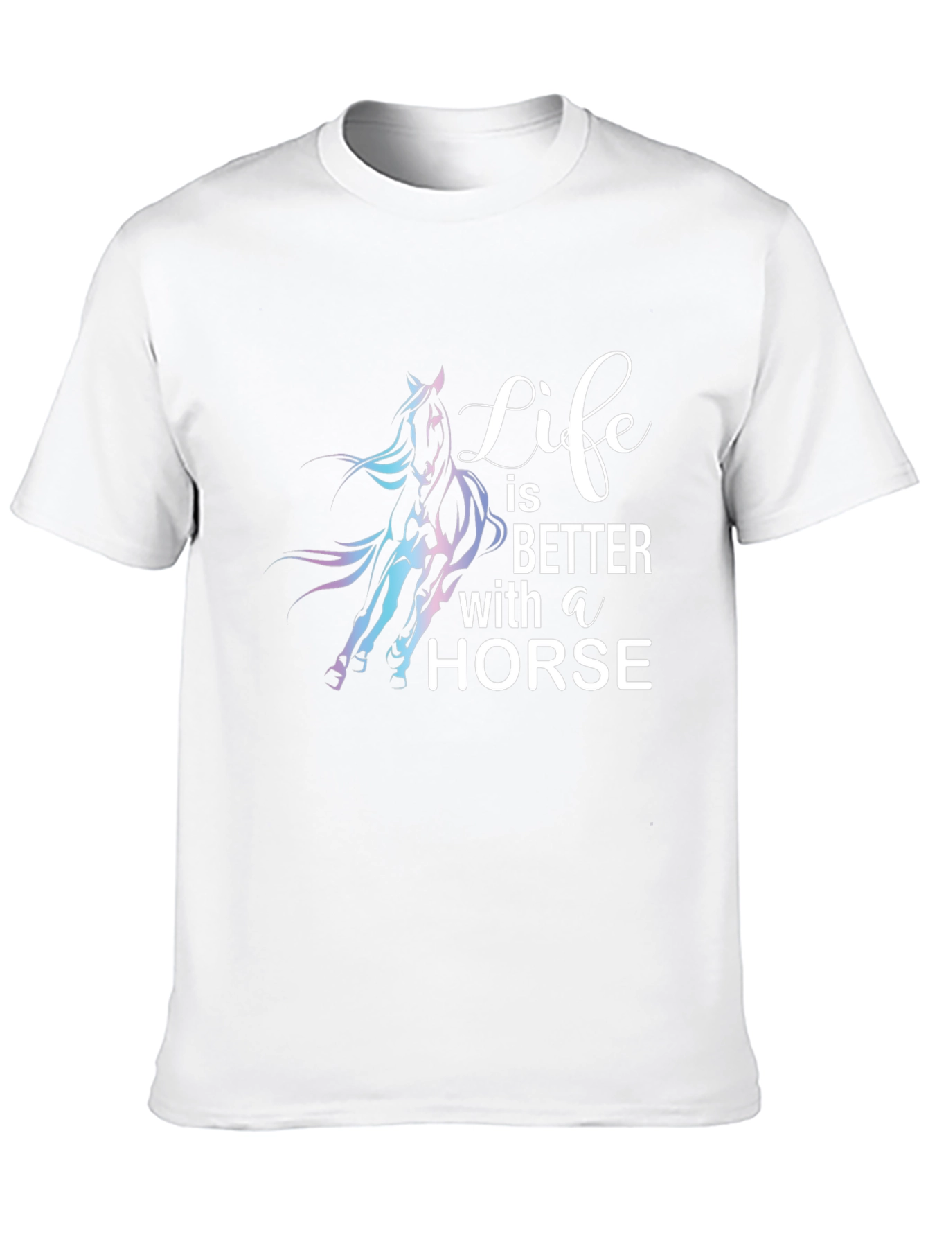 Life is Better with a Horse Black T-Shirt