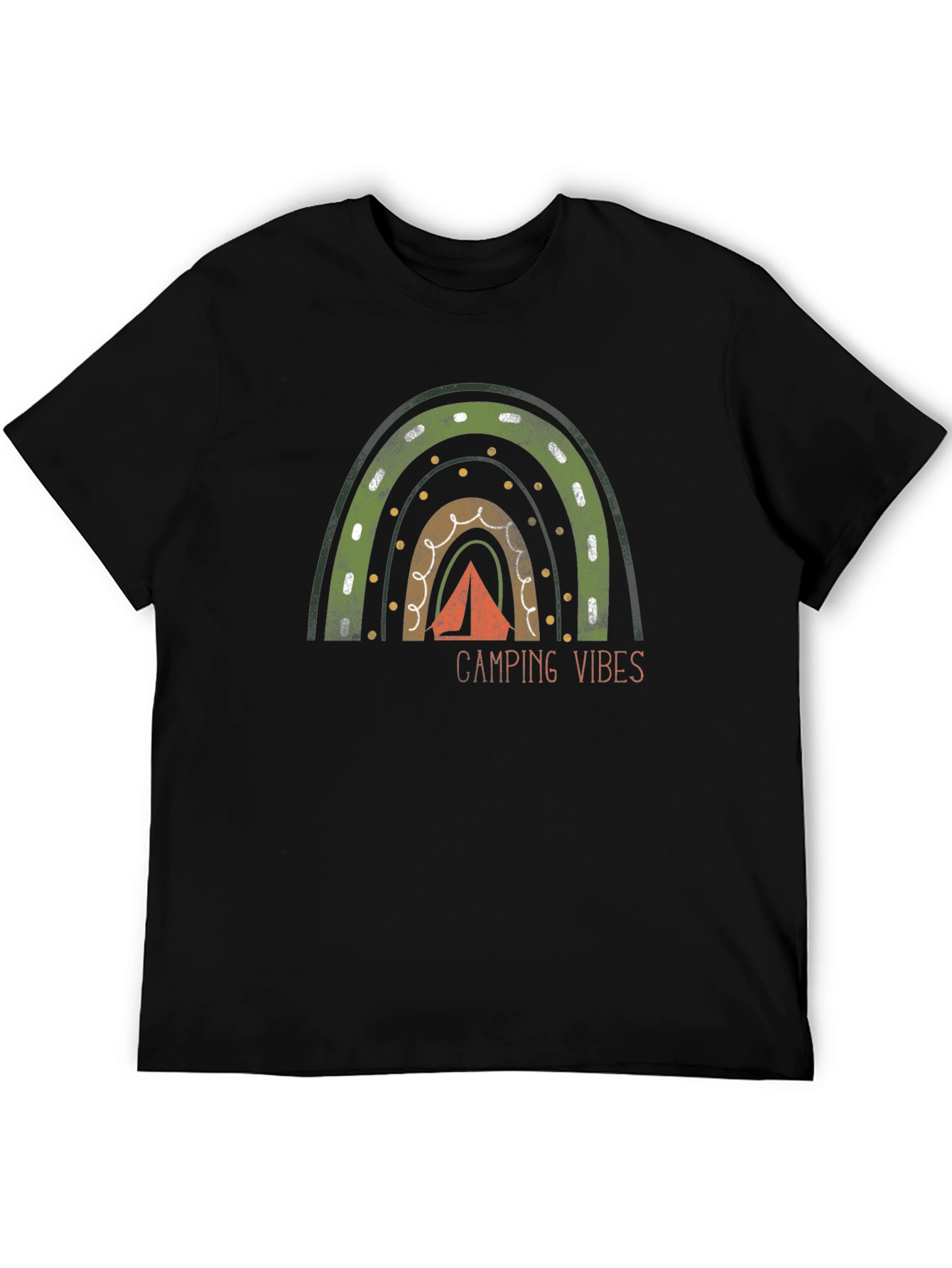 Camping Vibes Rainbow Graphic Tee