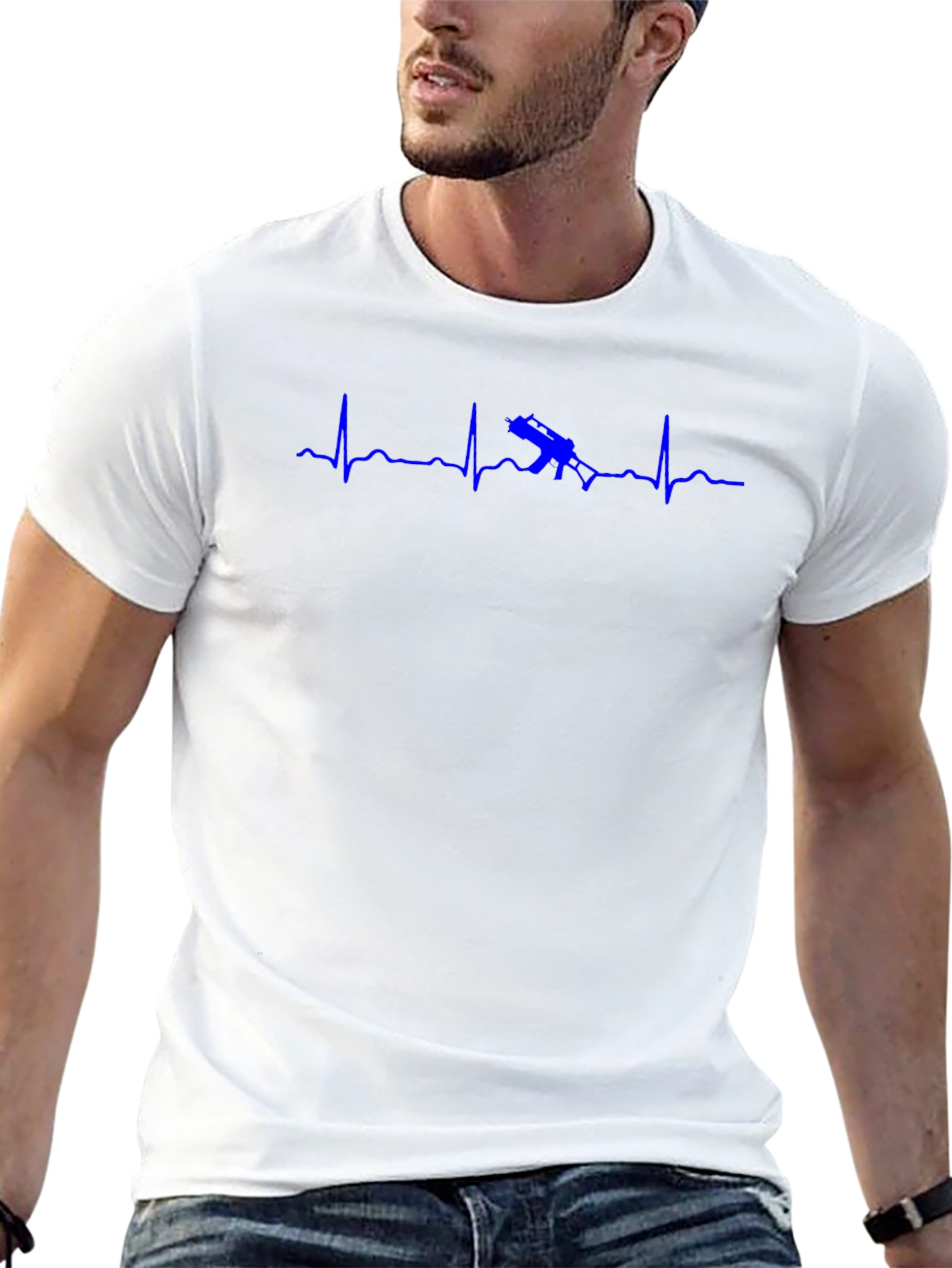 Gun Heartbeat T-Shirt - Stylish Novelty Tee