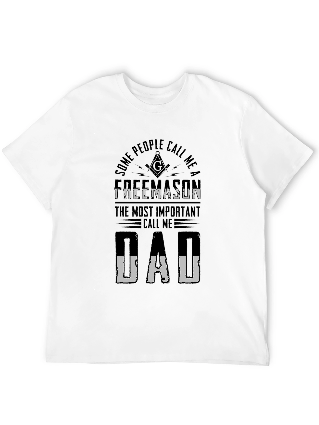 Freemason Dad T-Shirt - Black Novelty Graphic Tee