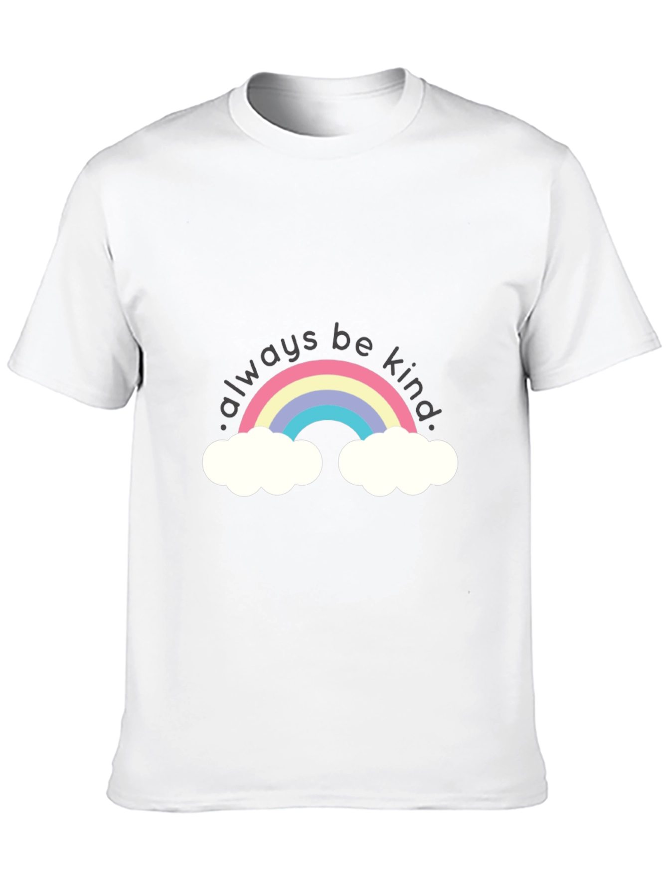 Always Be Kind Rainbow Graphic Tee - Black