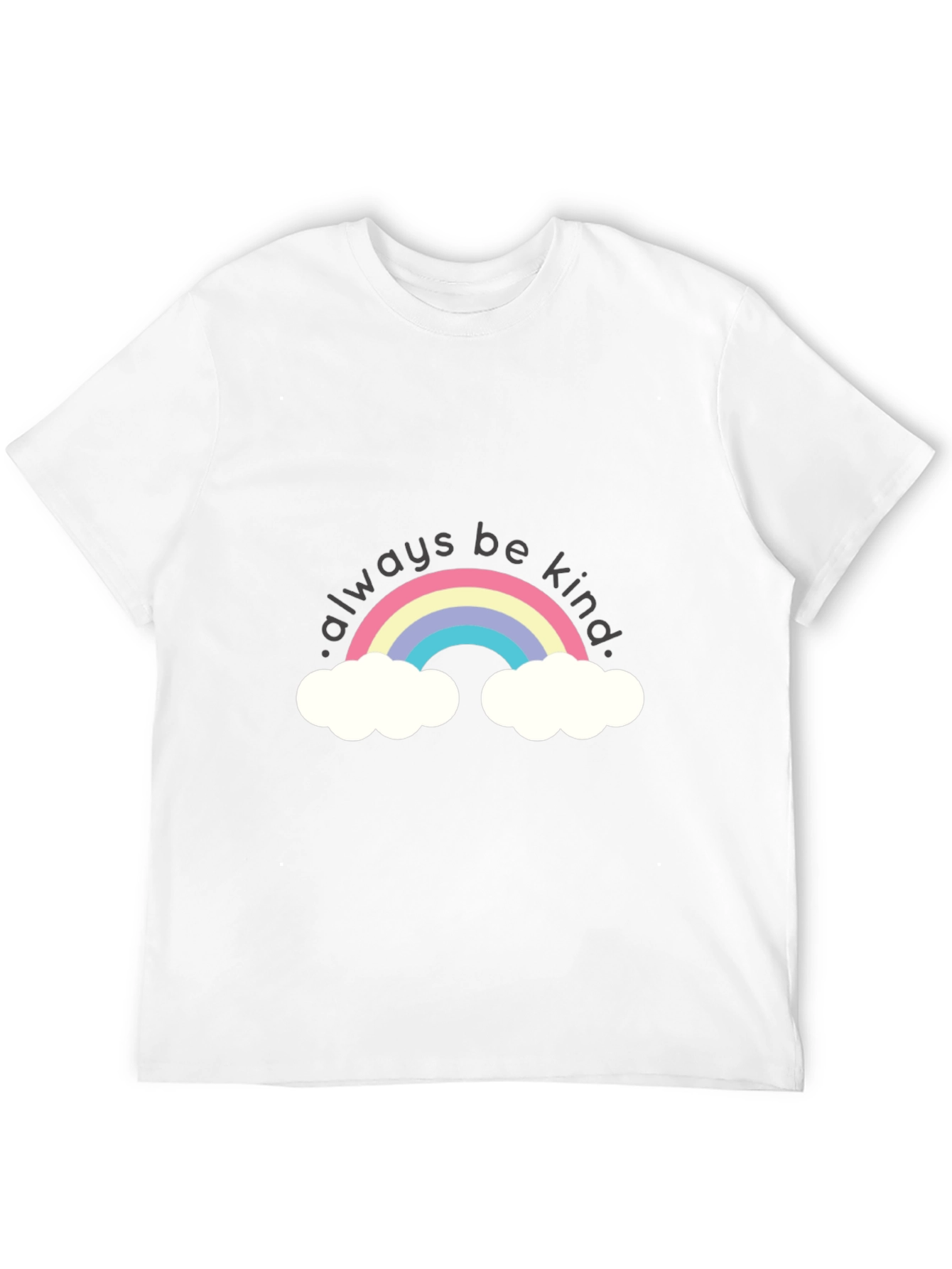 Always Be Kind Rainbow Graphic Tee - Black