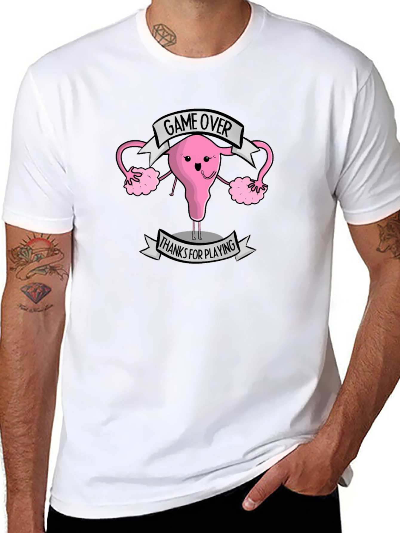 Game Over Uterus Graphic T-Shirt