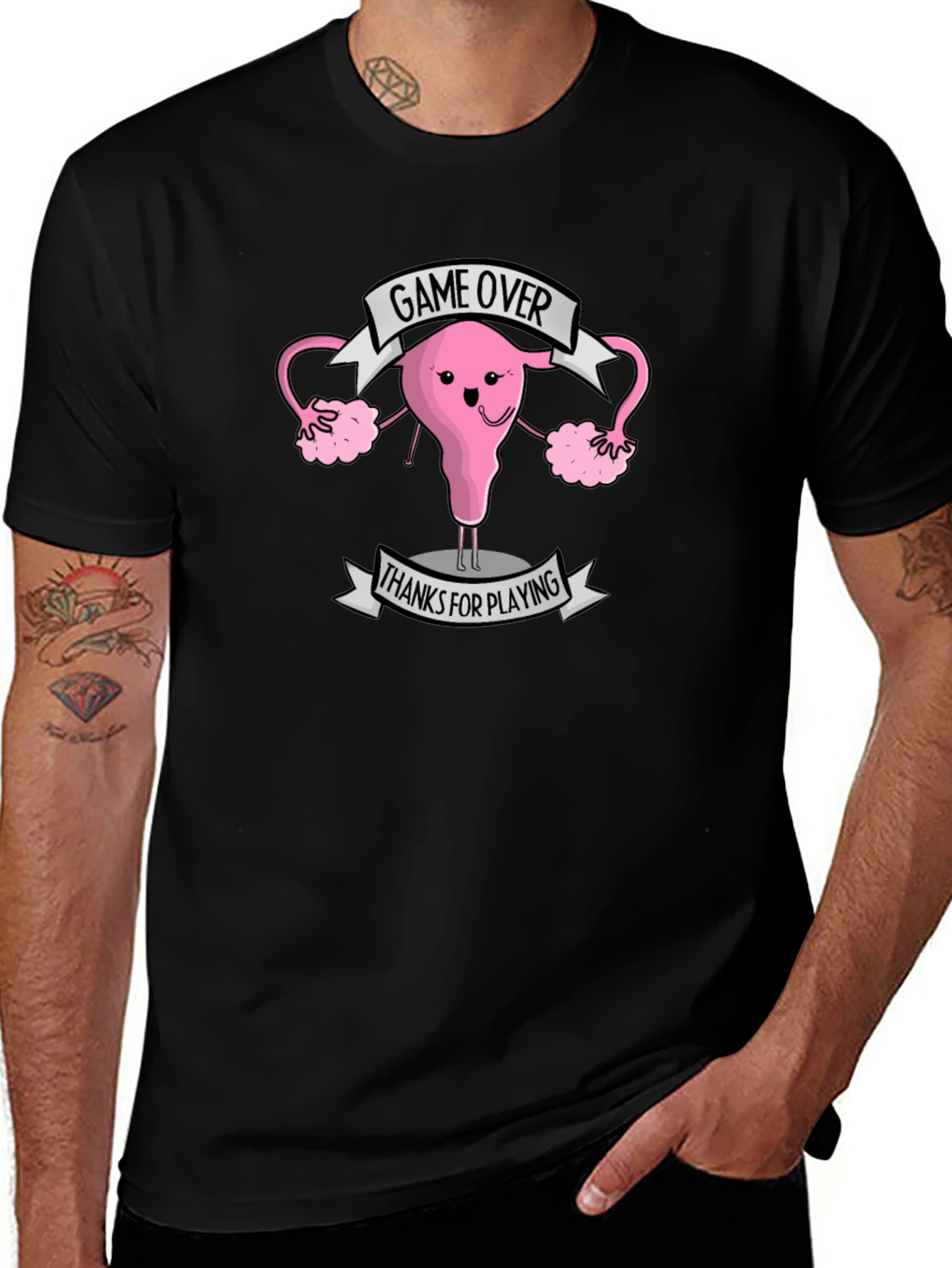 Game Over Uterus Graphic T-Shirt