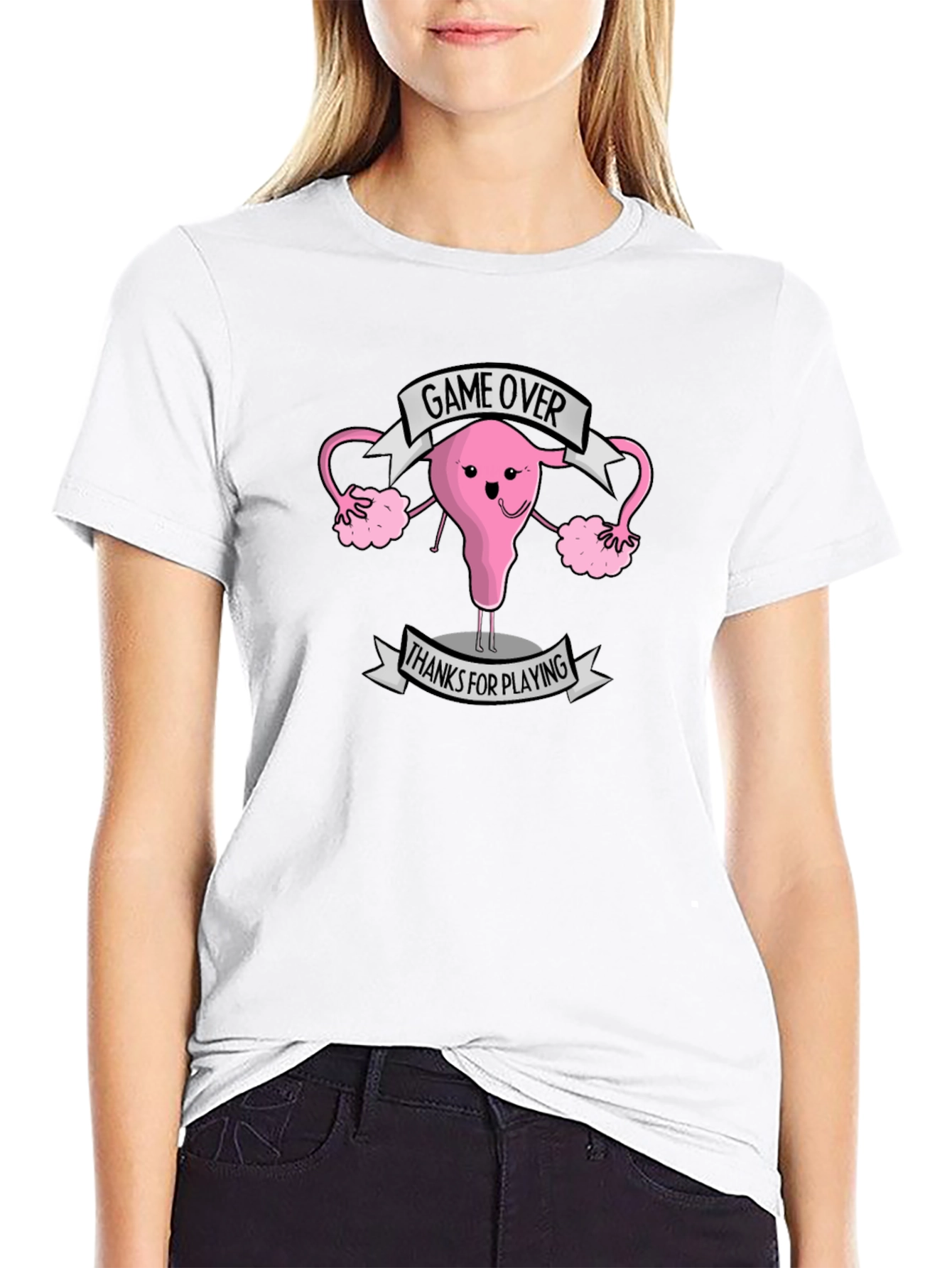 Game Over Uterus Graphic T-Shirt