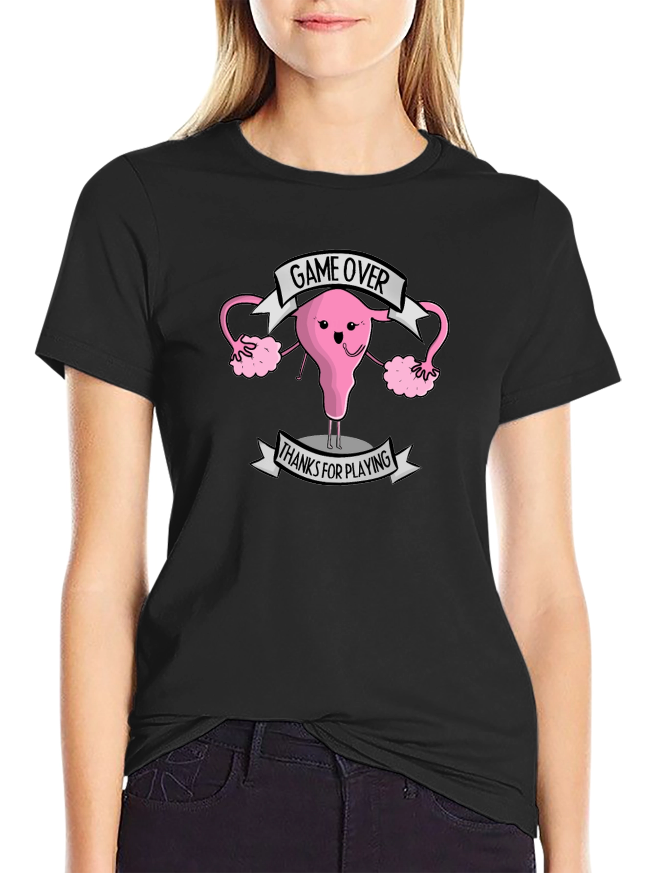 Game Over Uterus Graphic T-Shirt
