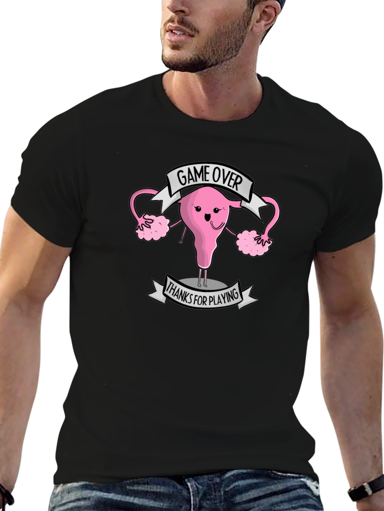 Game Over Uterus Graphic T-Shirt