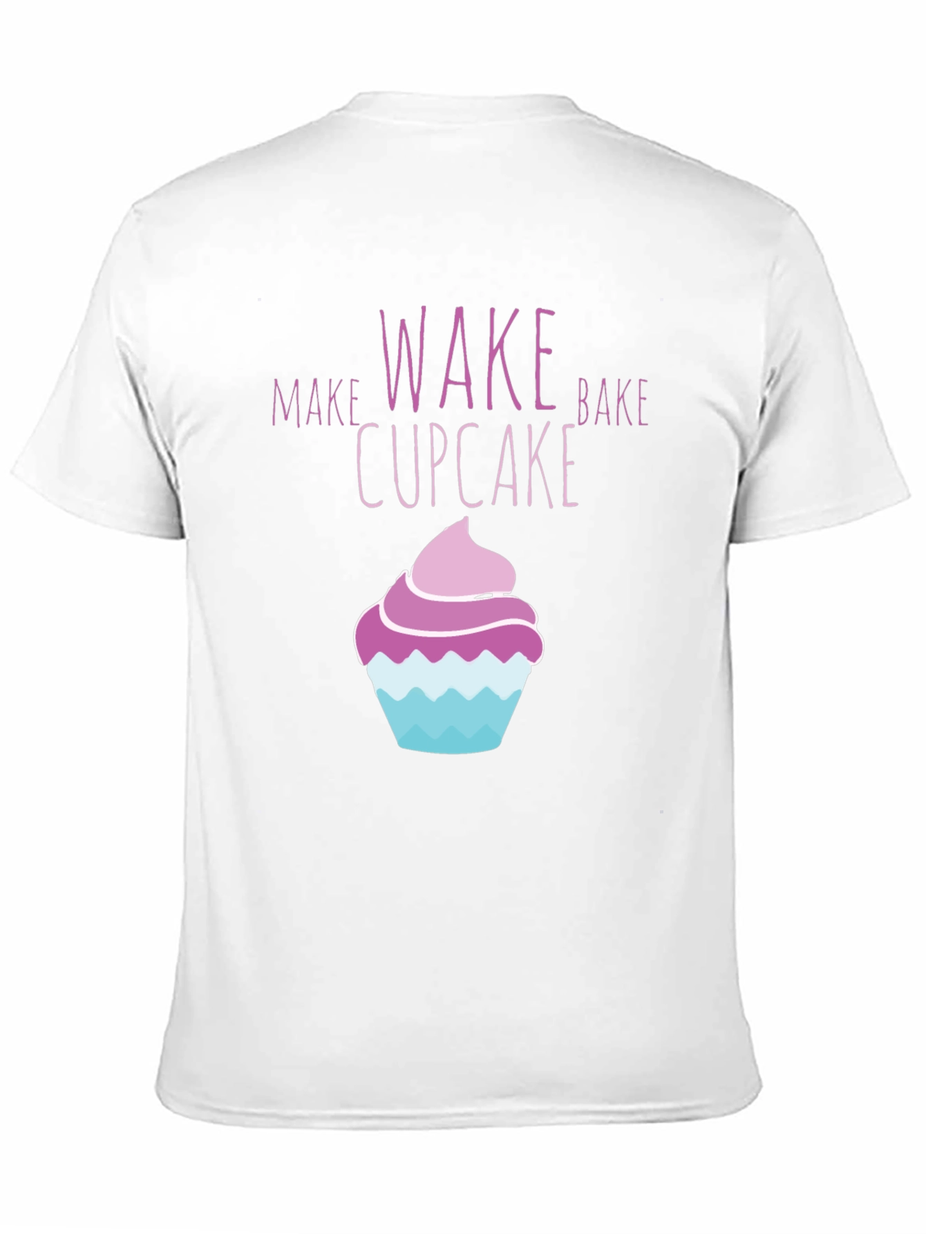 Wake Bake Cupcake Graphic T-Shirt - Black
