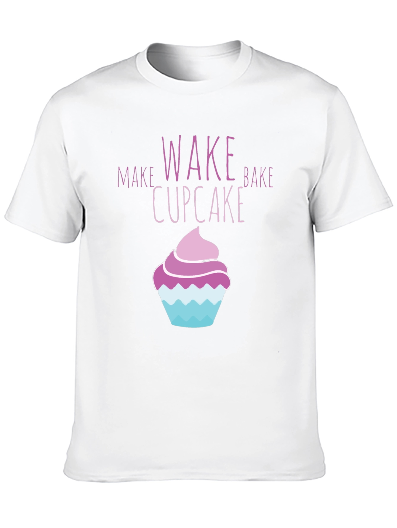 Wake Bake Cupcake Graphic T-Shirt - Black