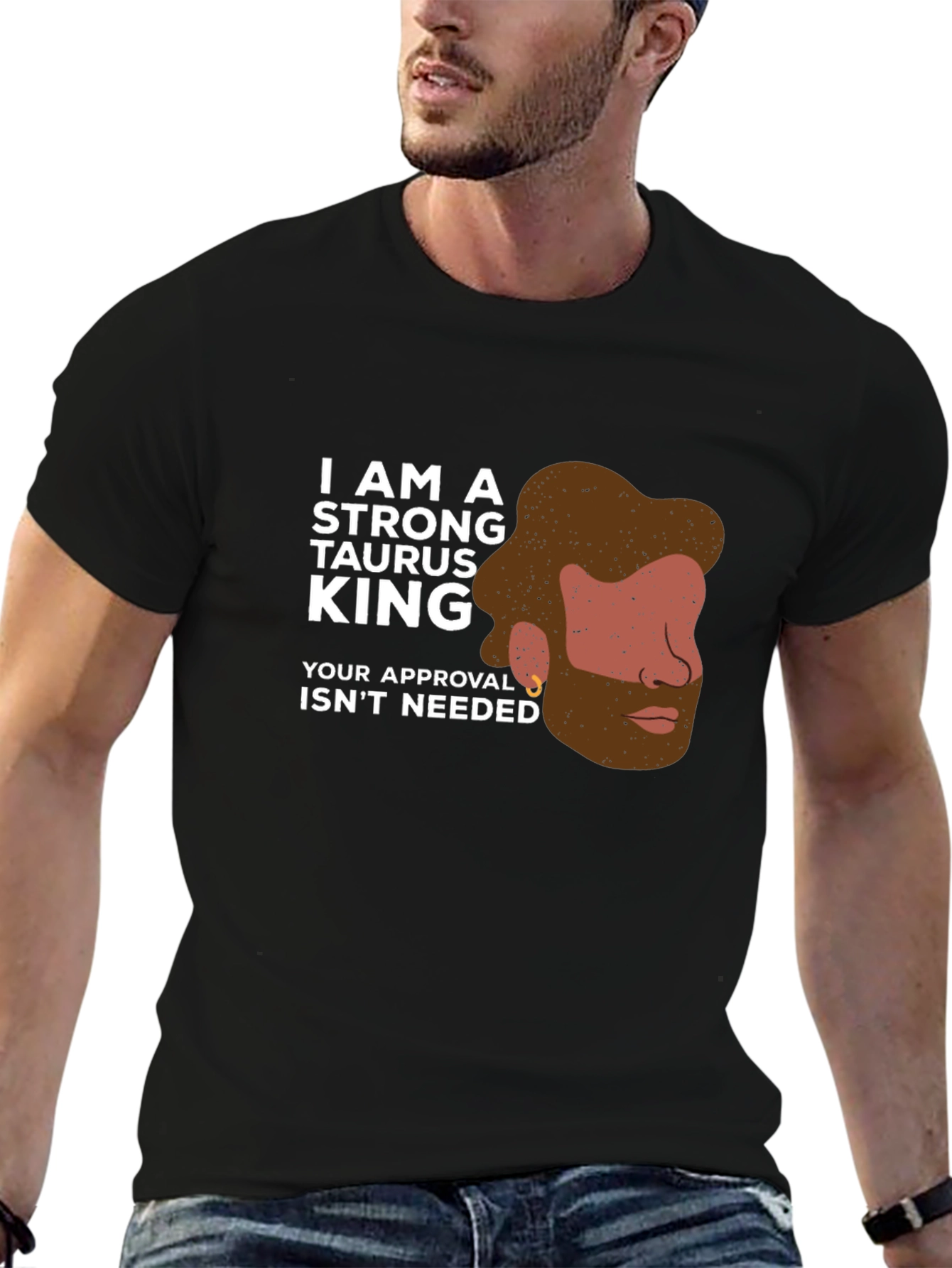 Strong Taurus King Graphic Tee - Zodiac Pride