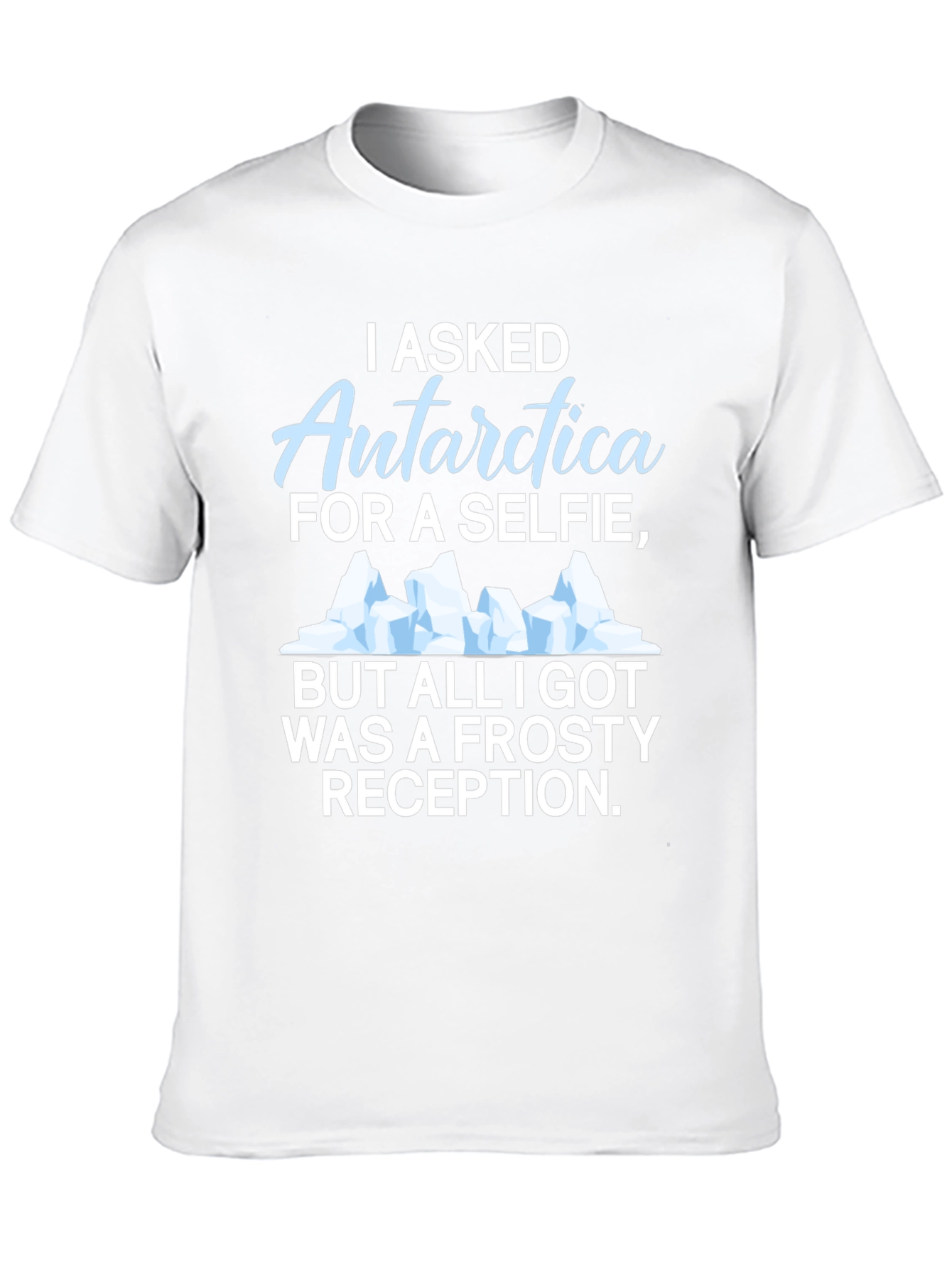 Antarctica Selfie Graphic T-Shirt - Humorous Black Tee