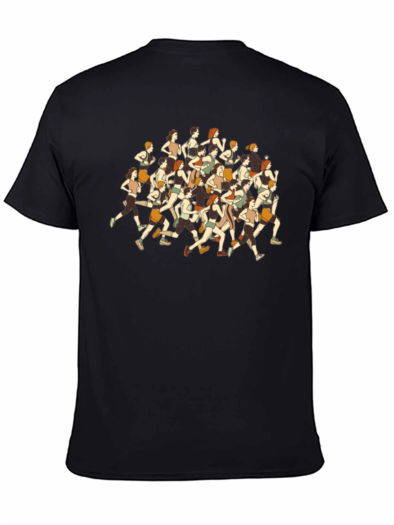 Women Runners Graphic Tee - Sporty Black T-Shirt